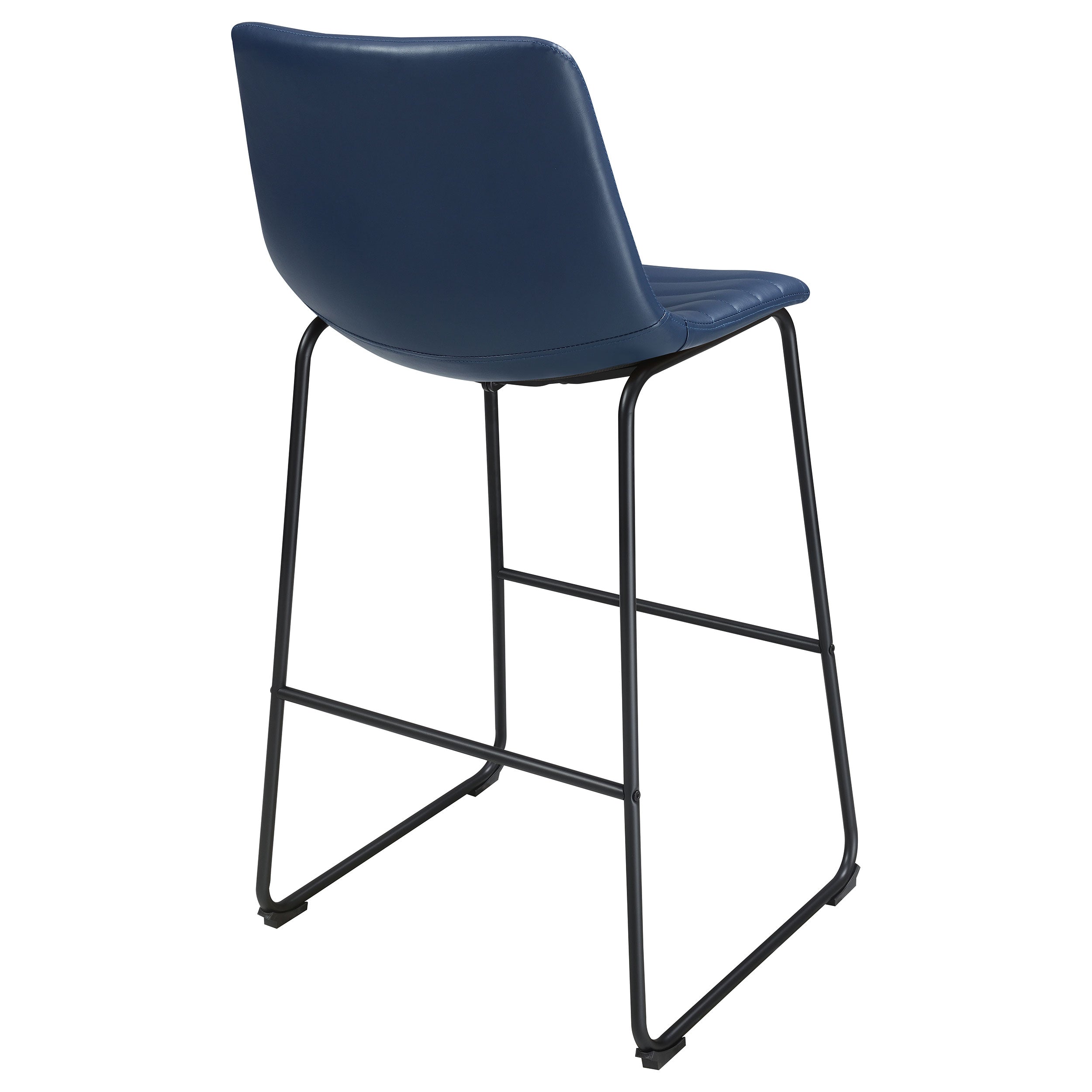 Zuni Faux Leather Upholstered Counter Chair Blue (set Of 2) - MyWaynesHome #