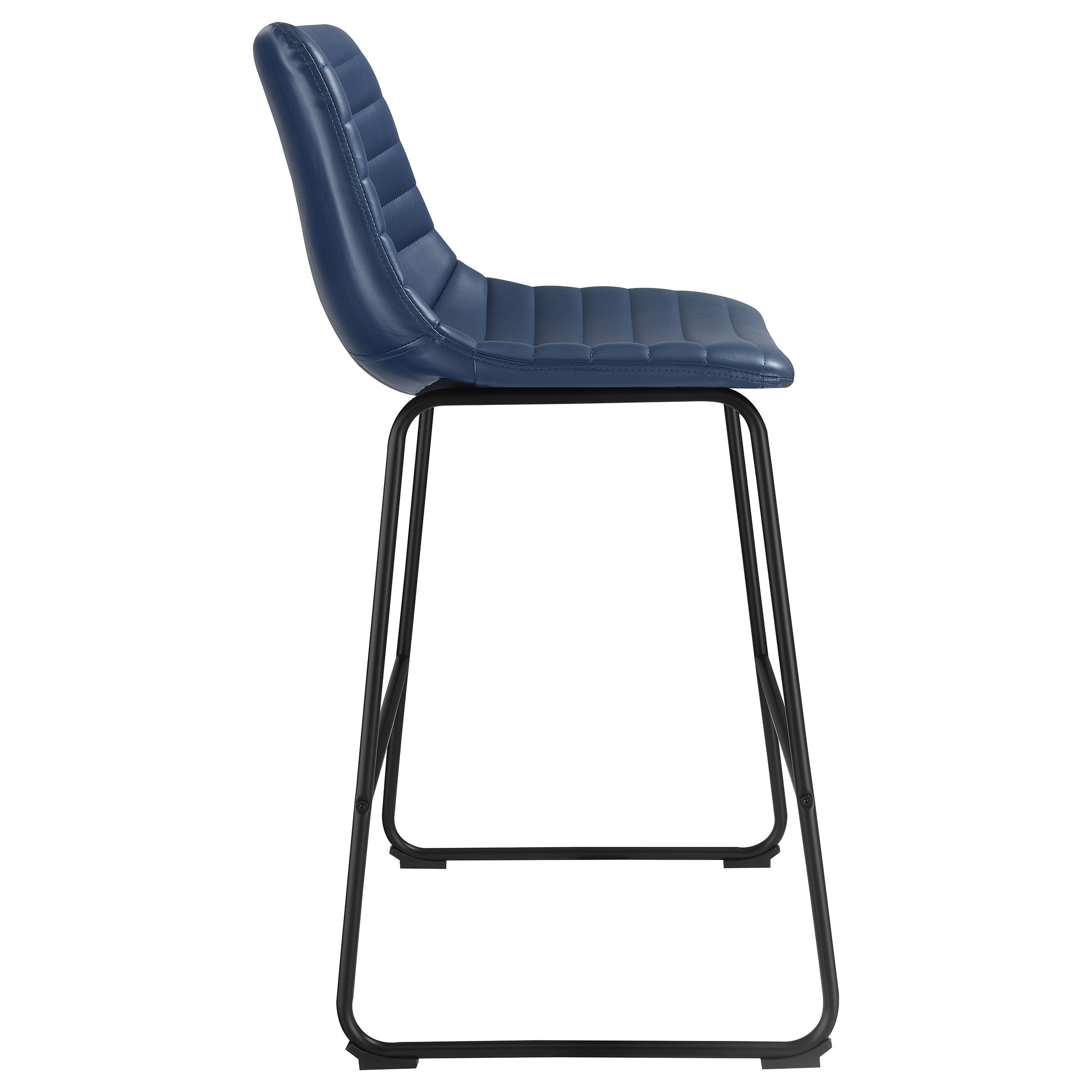 Zuni Faux Leather Upholstered Counter Chair Blue (set Of 2) - MyWaynesHome #