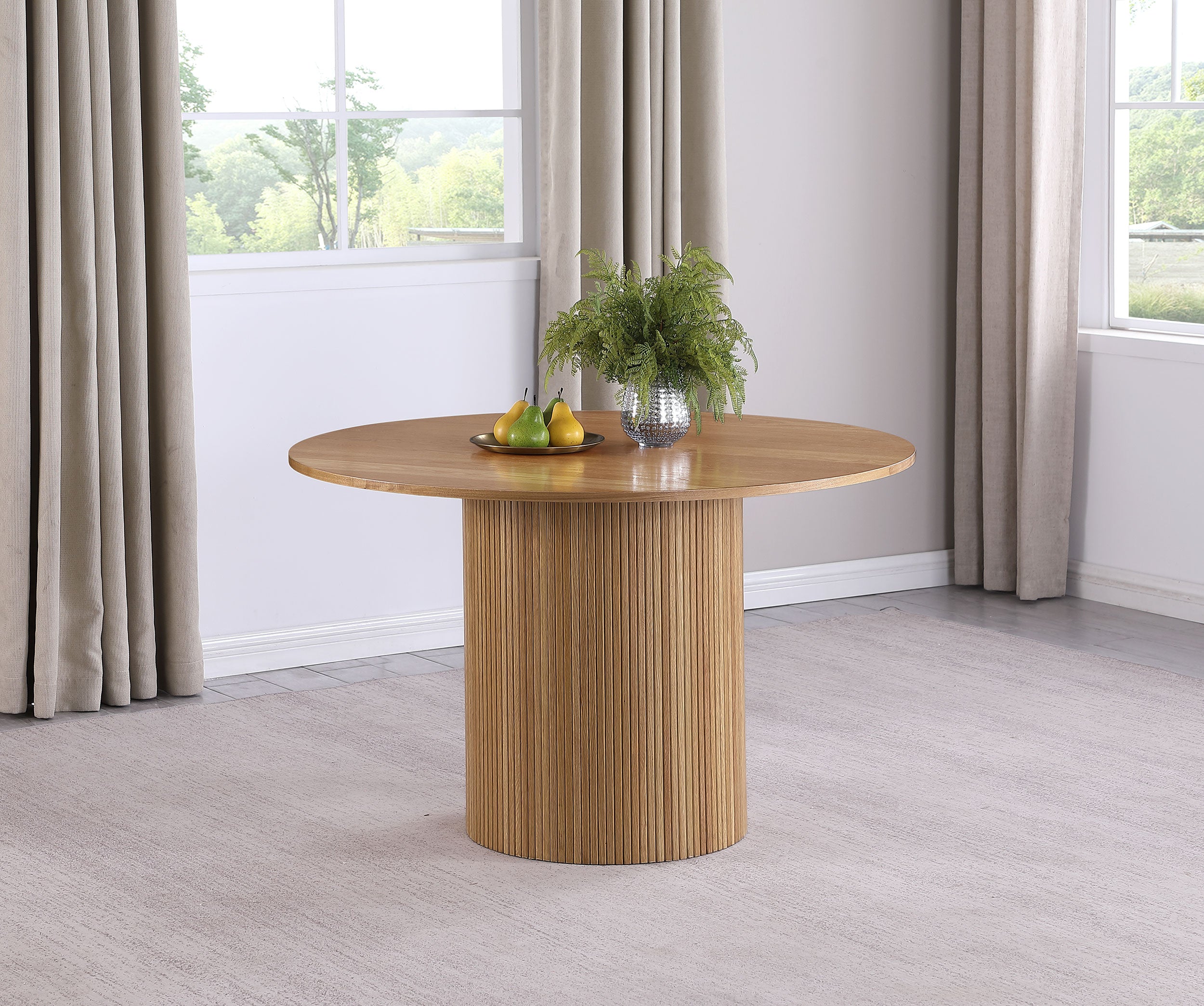 Bradbury Round 48-inch Wood Top Dining Table Natural - MyWaynesHome #