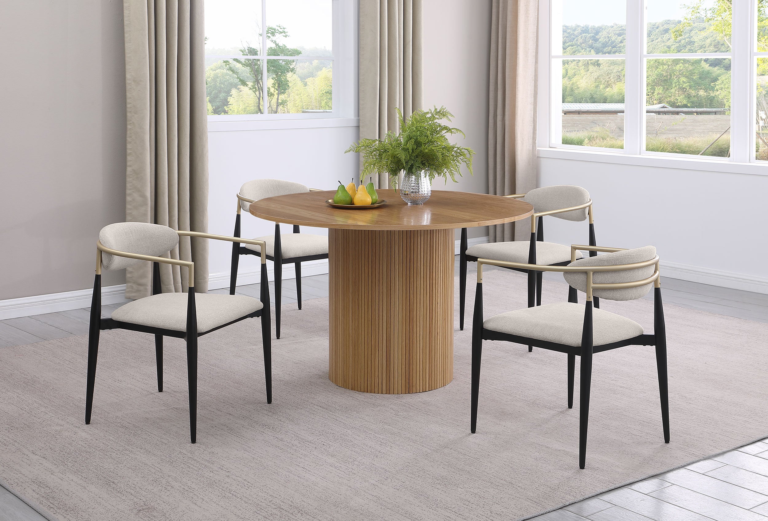 Bradbury Round 48-inch Wood Top Dining Table Natural - MyWaynesHome #