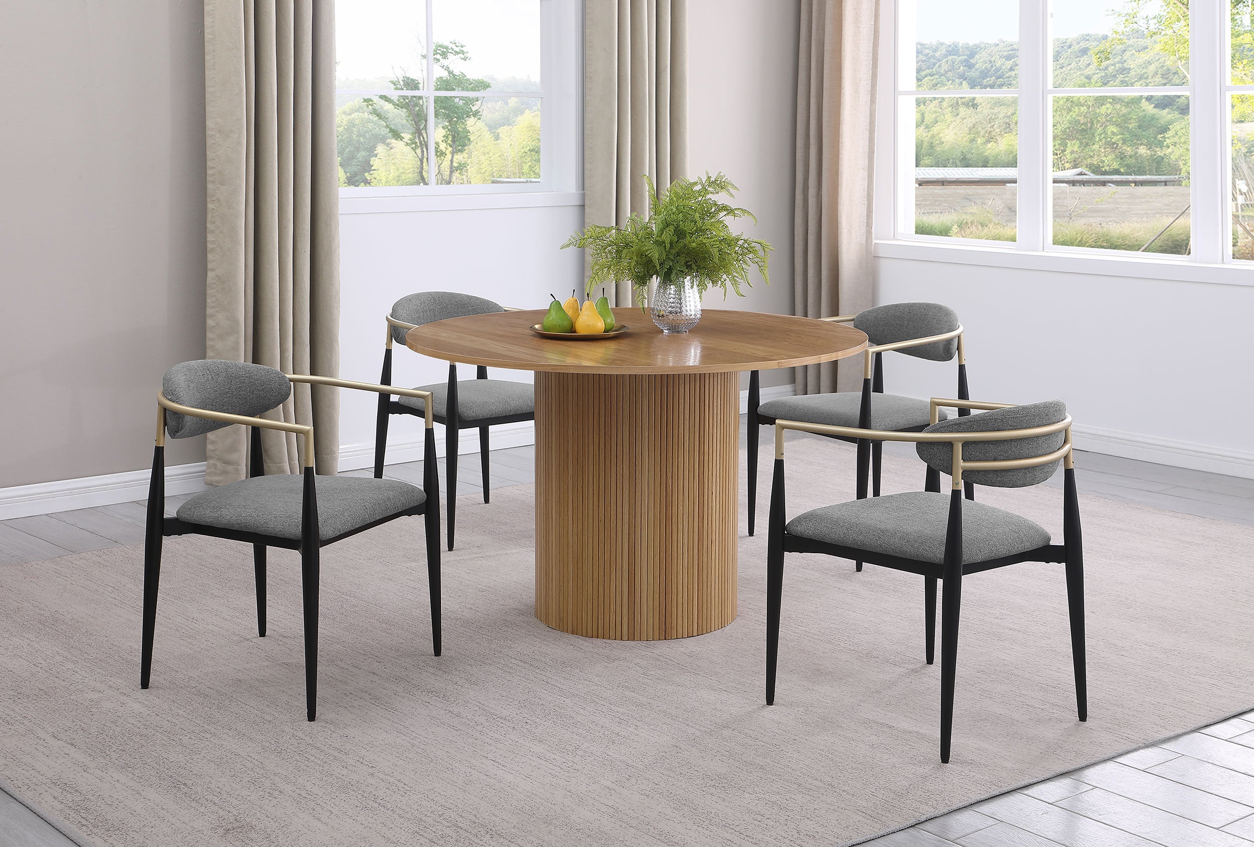Bradbury Round 48-inch Wood Top Dining Table Natural - MyWaynesHome #