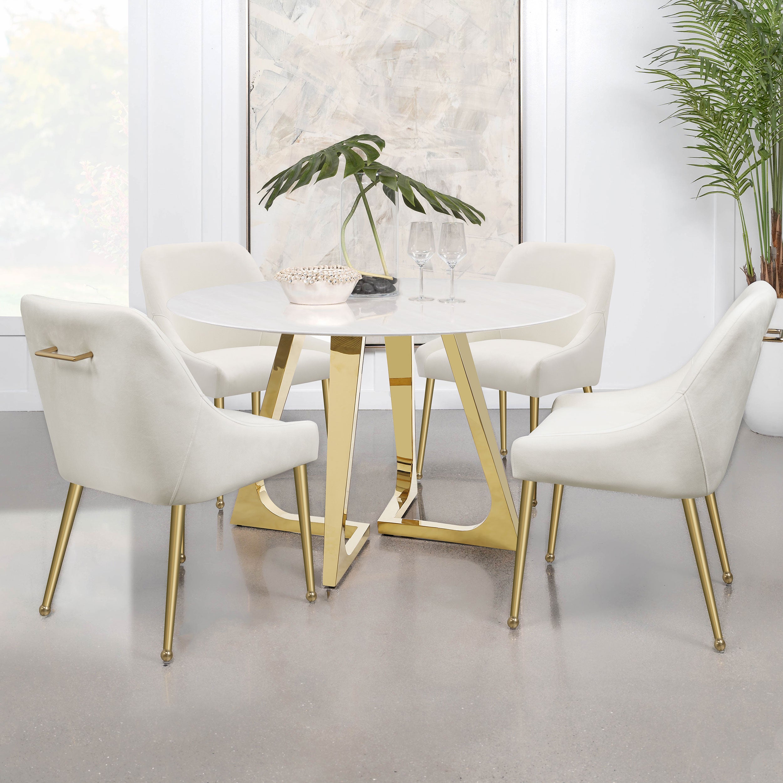 Mayette Upholstered Dining Side Chair Ivory (set Of 2) - MyWaynesHome #