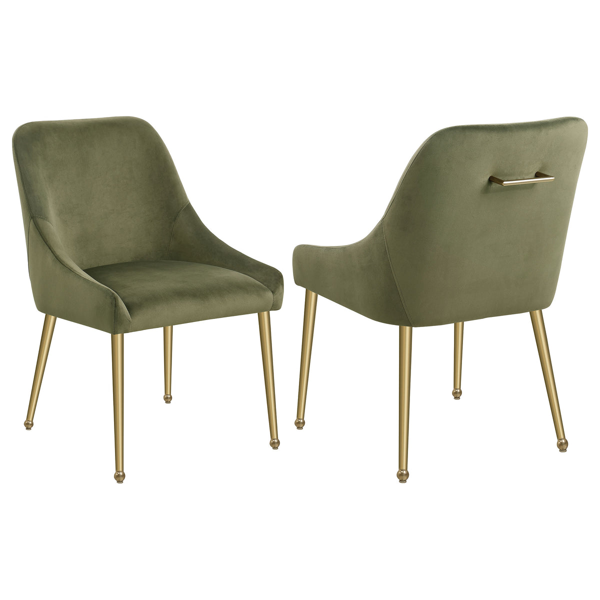 Mayette Upholstered Dining Side Chair Olive (set Of 2) - MyWaynesHome #