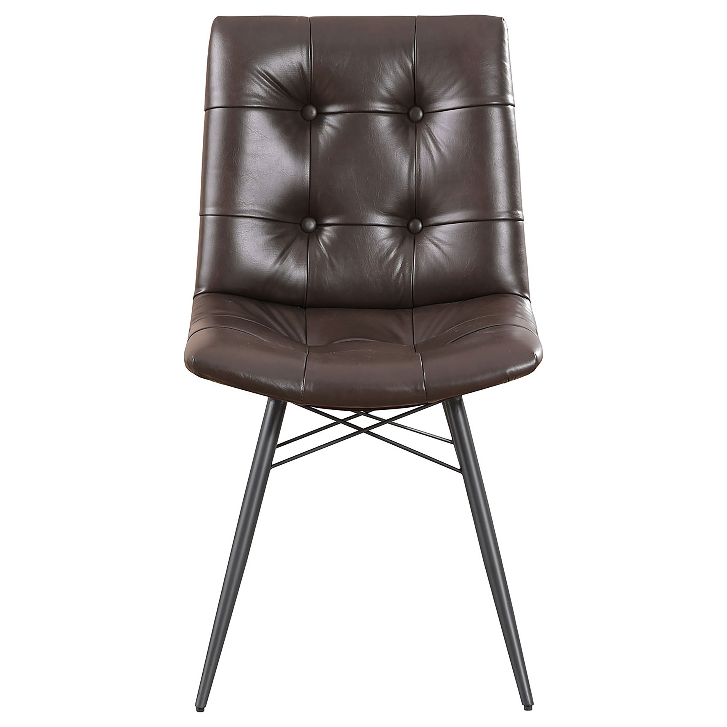 Aiken Upholstered Dining Side Chair Brown (set Of 4)