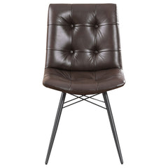 Aiken Upholstered Dining Side Chair Brown (set Of 4)