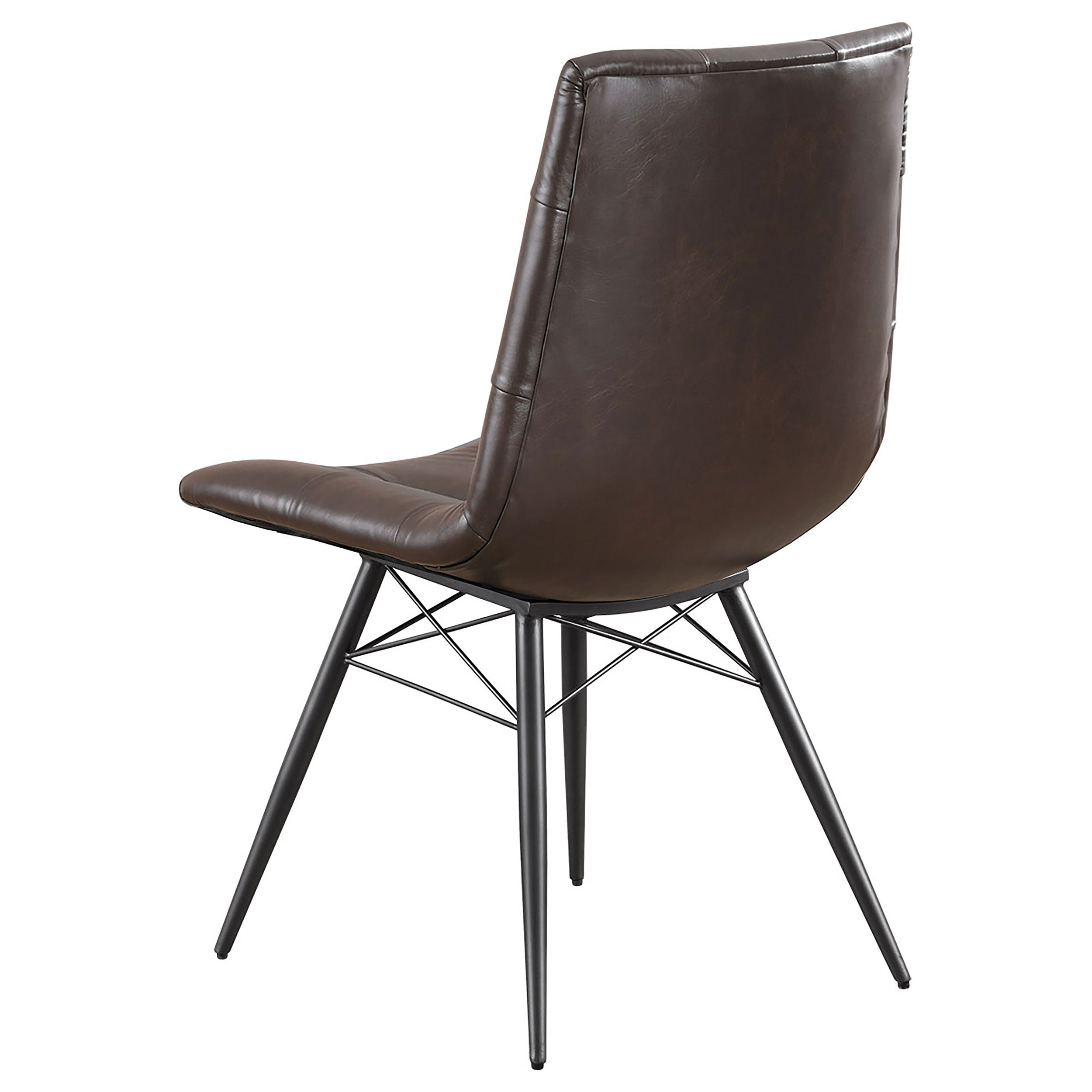 Aiken Upholstered Dining Side Chair Brown (set Of 4)