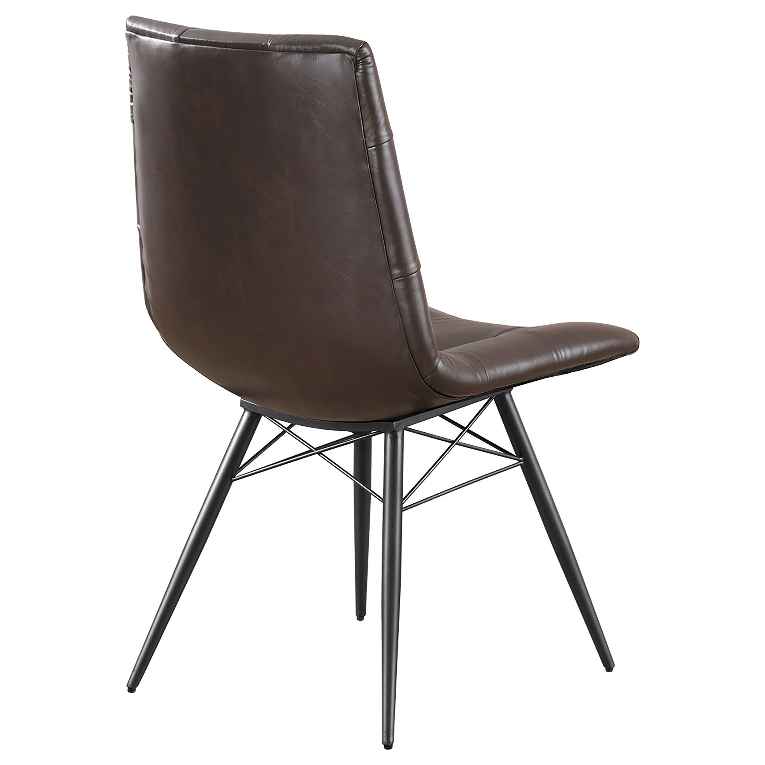 Aiken Upholstered Dining Side Chair Brown (set Of 4)