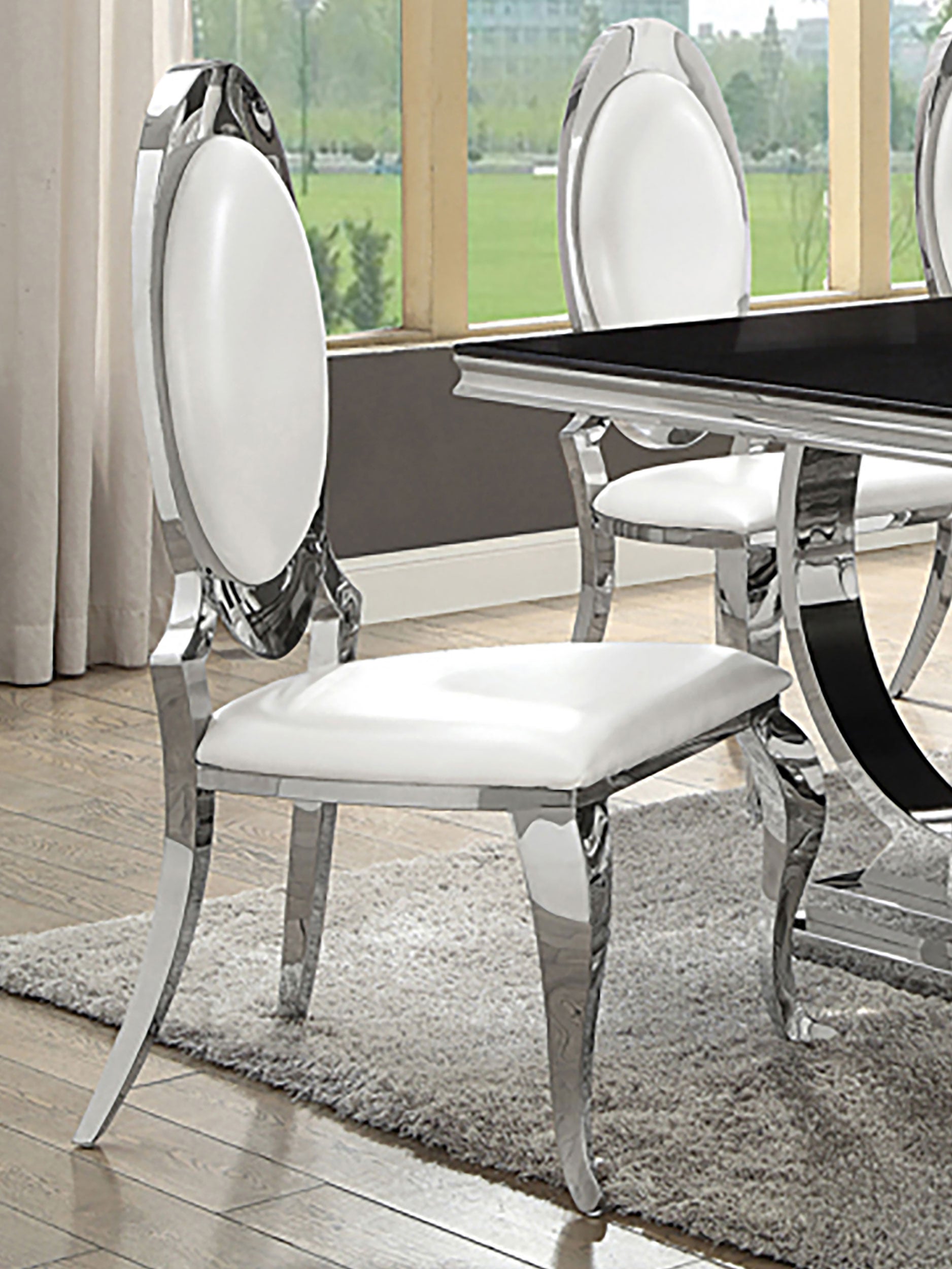 Anchorage Upholstered Dining Chair Cream White (set Of 2)