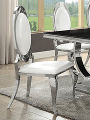 Anchorage Upholstered Dining Chair Cream White (set Of 2)
