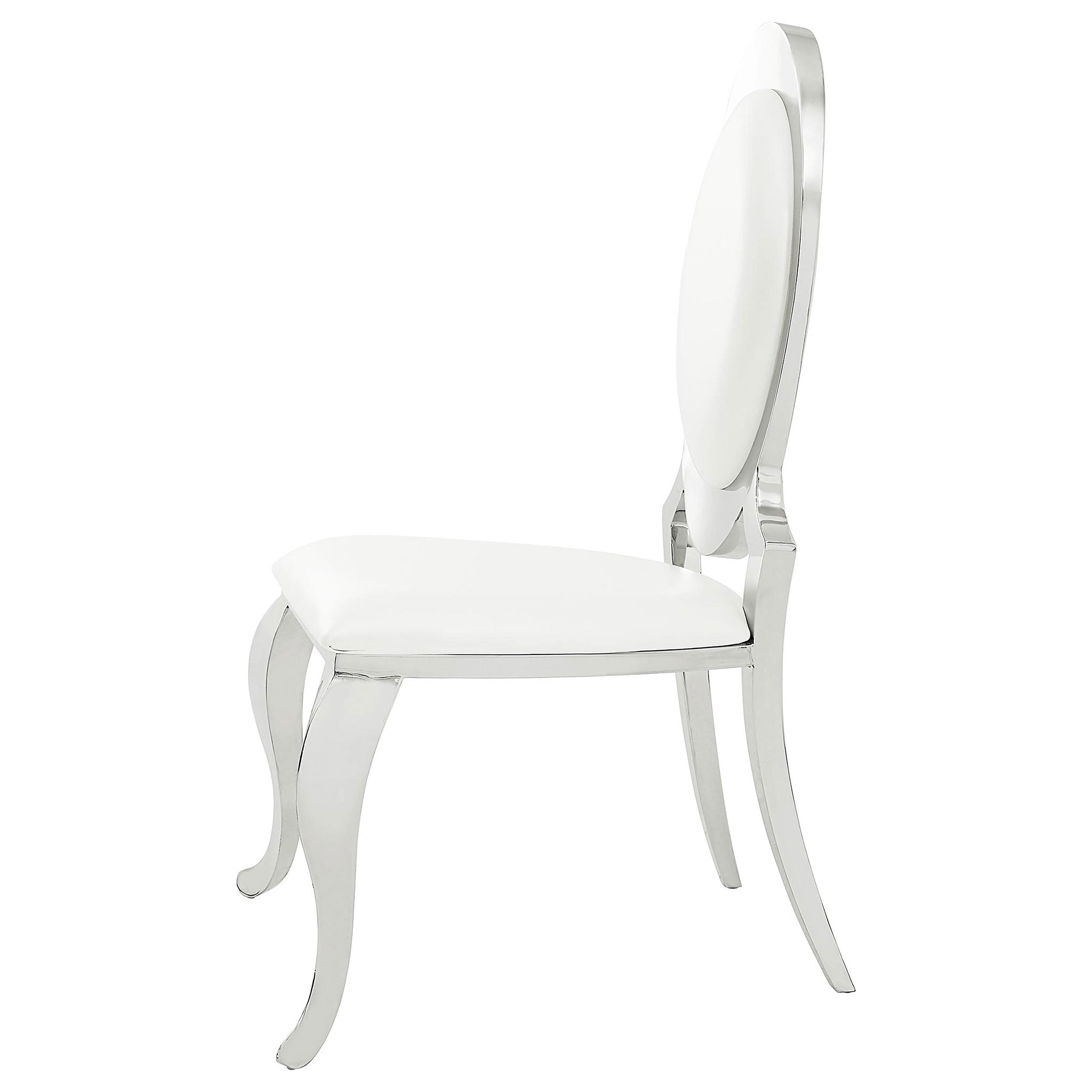 Anchorage Upholstered Dining Chair Cream White (set Of 2)