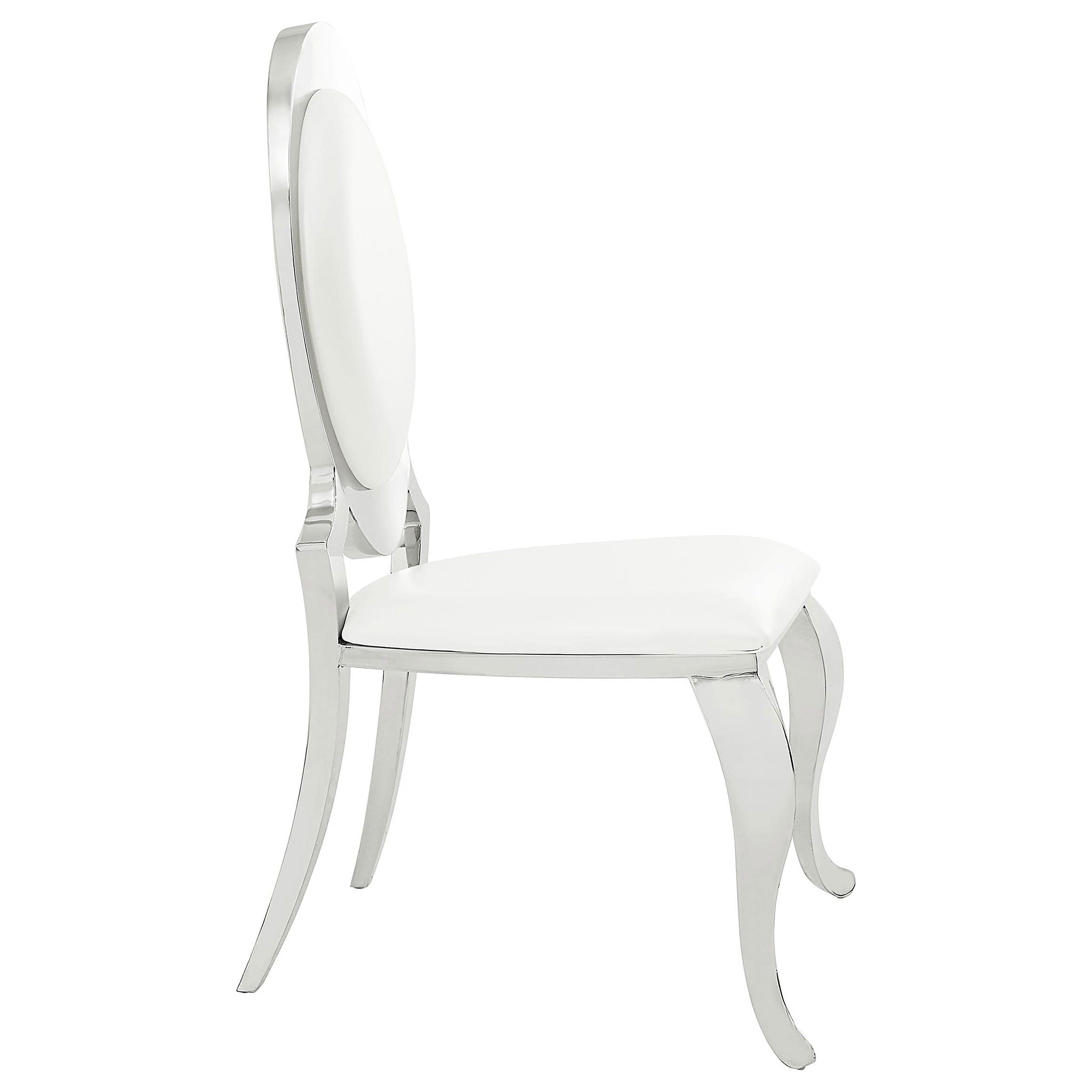 Anchorage Upholstered Dining Chair Cream White (set Of 2)
