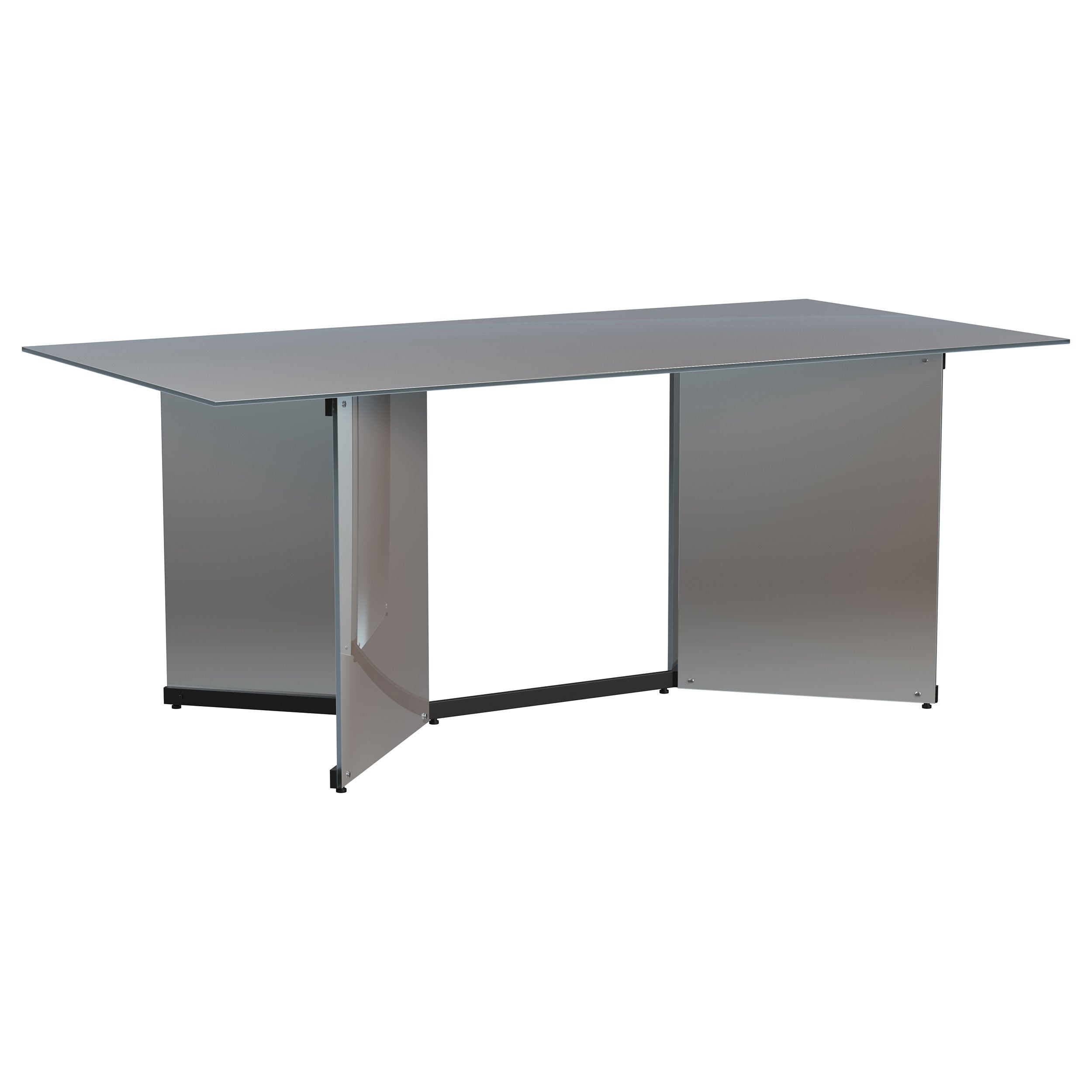Emery 76-inch Rectangular Mirrored Dining Table Silver - MyWaynesHome #
