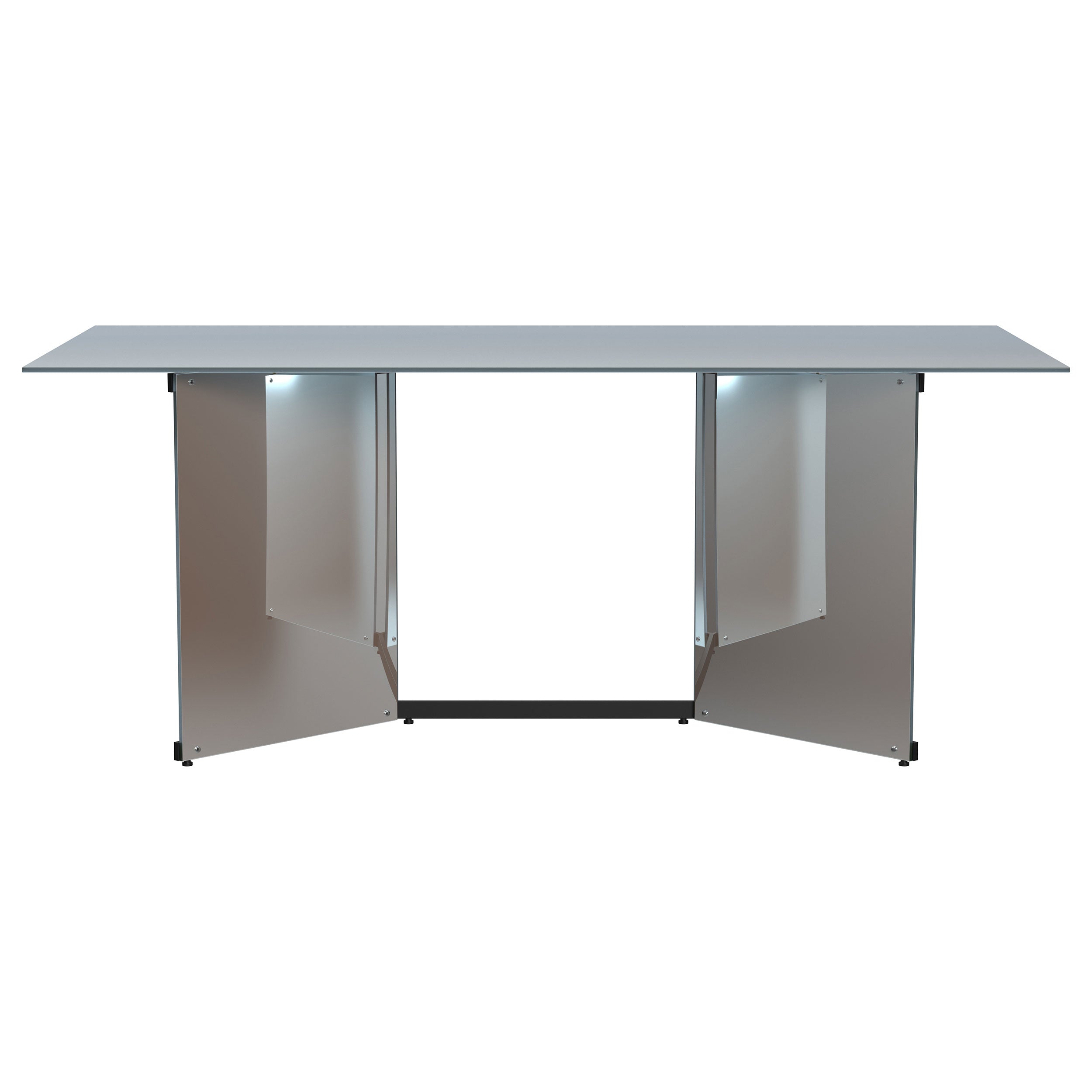 Emery 76-inch Rectangular Mirrored Dining Table Silver - MyWaynesHome #