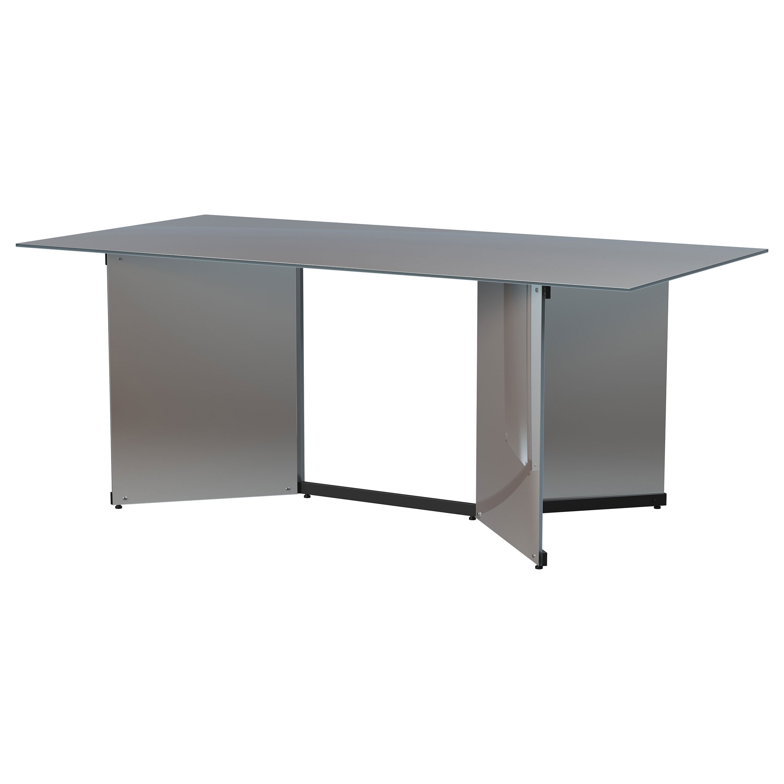 Emery 76-inch Rectangular Mirrored Dining Table Silver - MyWaynesHome #