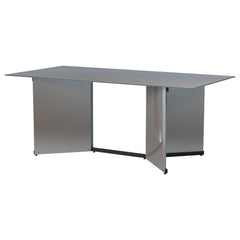 Emery 76-inch Rectangular Mirrored Dining Table Silver - MyWaynesHome #
