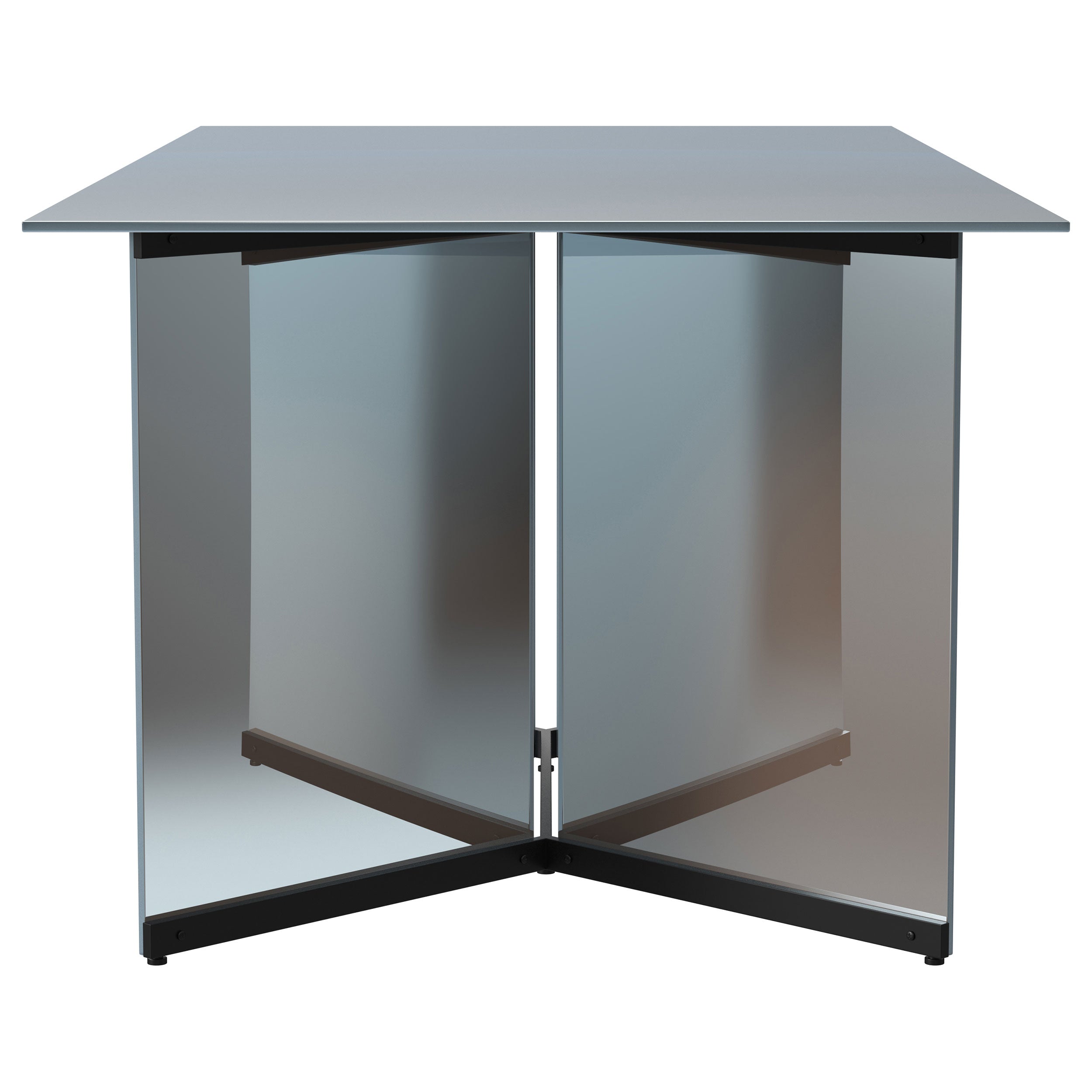 Emery 76-inch Rectangular Mirrored Dining Table Silver - MyWaynesHome #