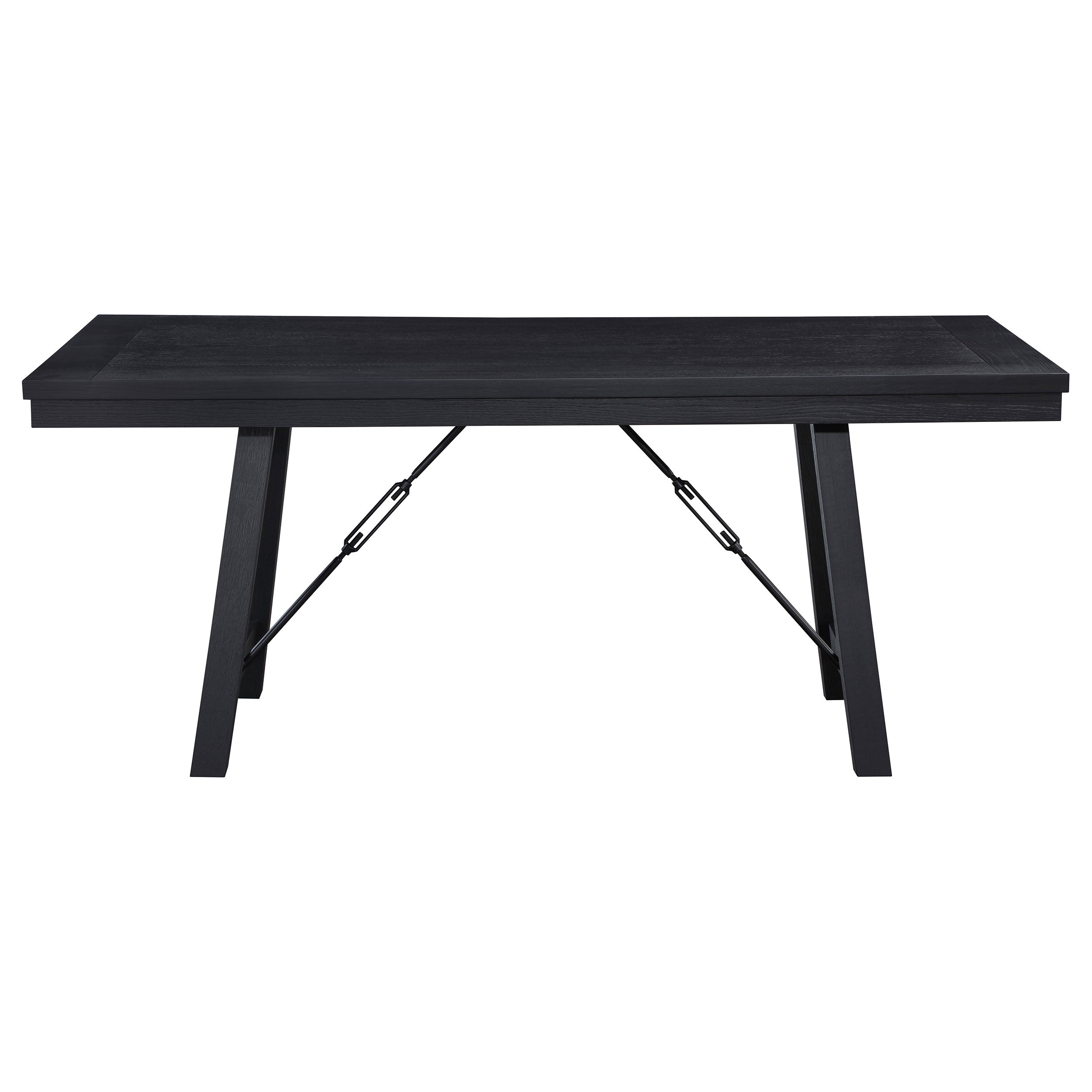 Newport 5-piece Rectangular Trestle Dining Table Set Black - MyWaynesHome #