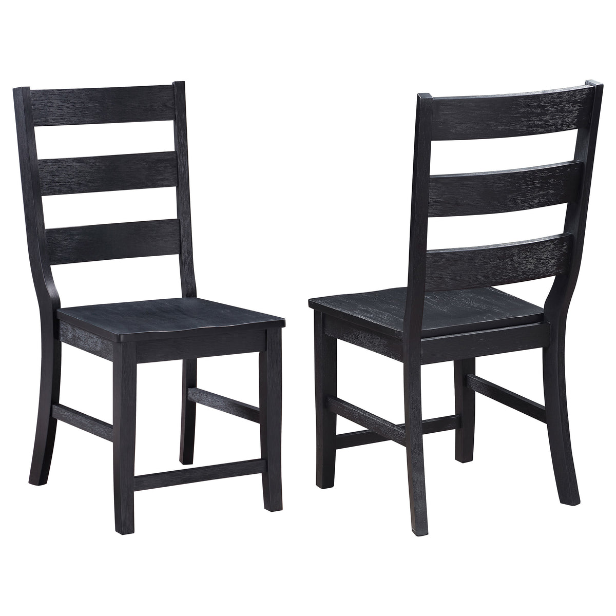 Newport Ladder Back Wood Dining Side Chair Black (set Of 2) - MyWaynesHome #
