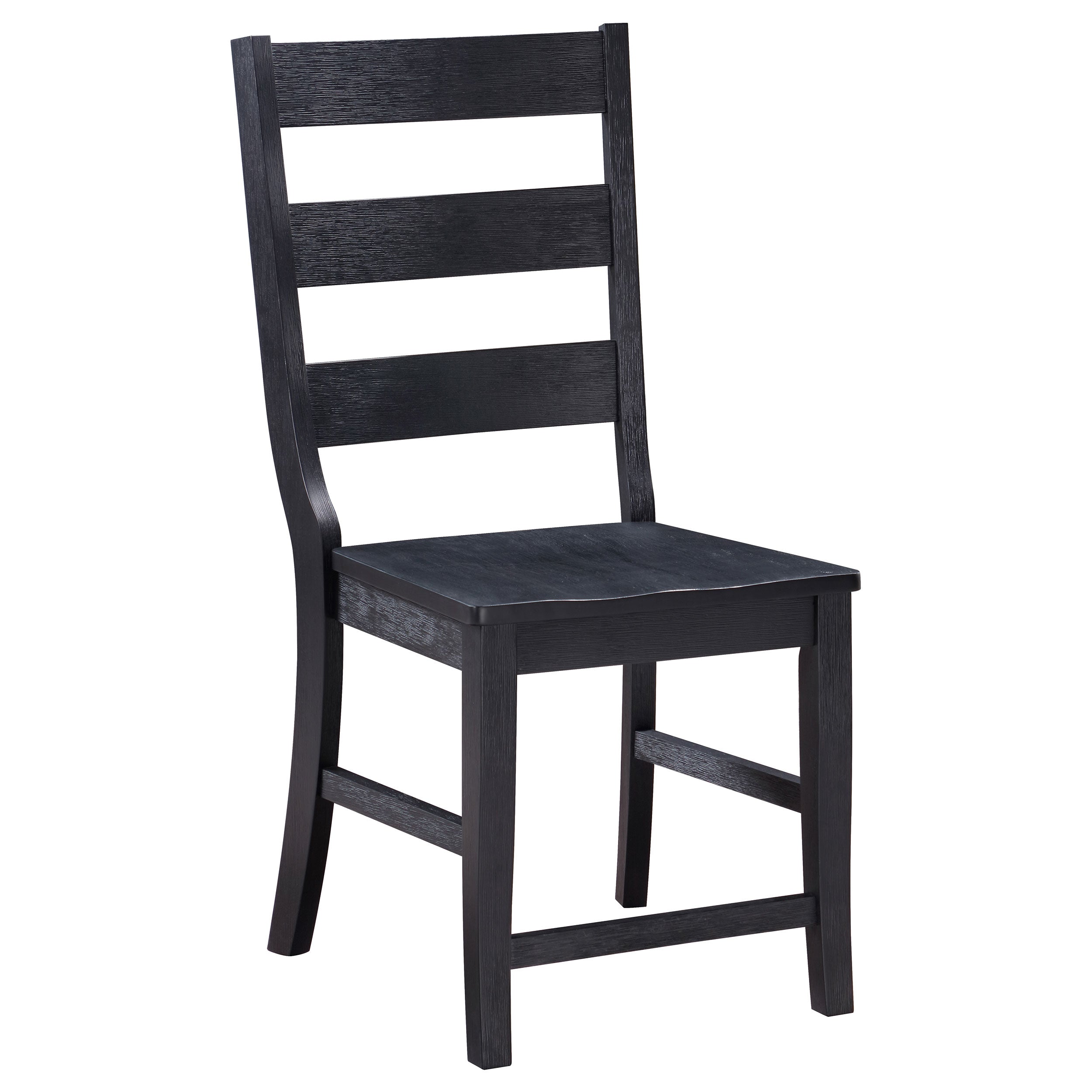 Newport Ladder Back Wood Dining Side Chair Black (set Of 2) - MyWaynesHome #