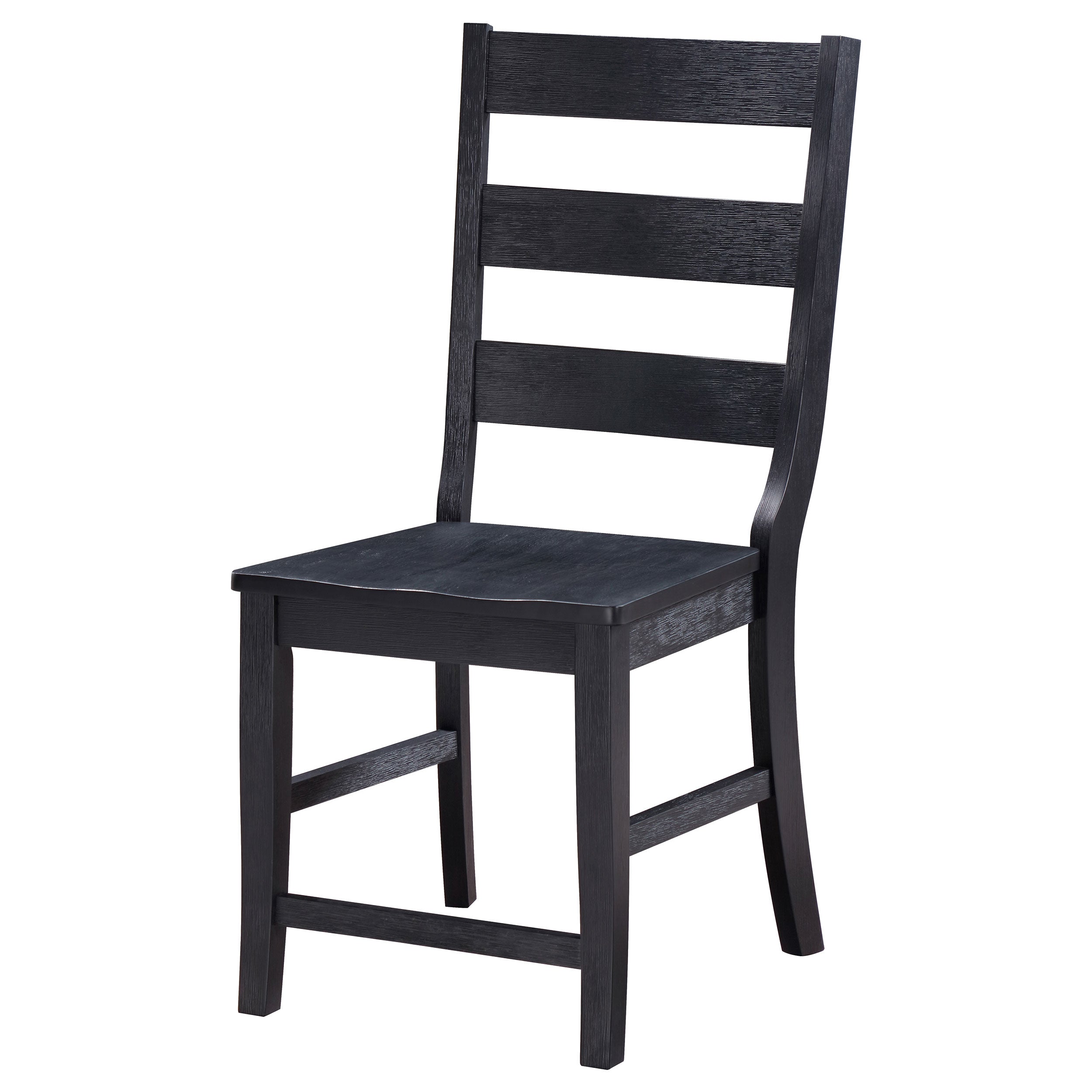 Newport Ladder Back Wood Dining Side Chair Black (set Of 2) - MyWaynesHome #