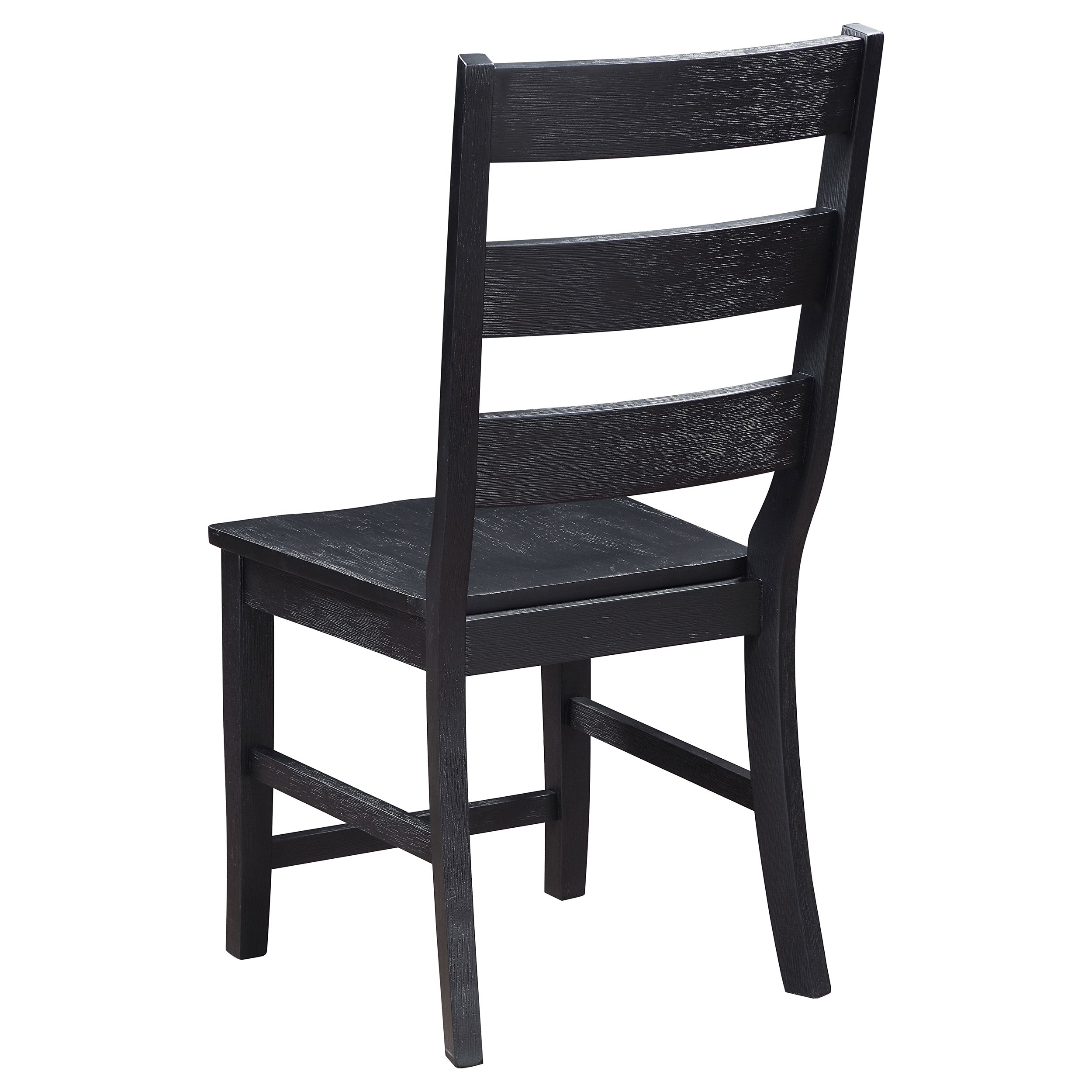 Newport Ladder Back Wood Dining Side Chair Black (set Of 2) - MyWaynesHome #
