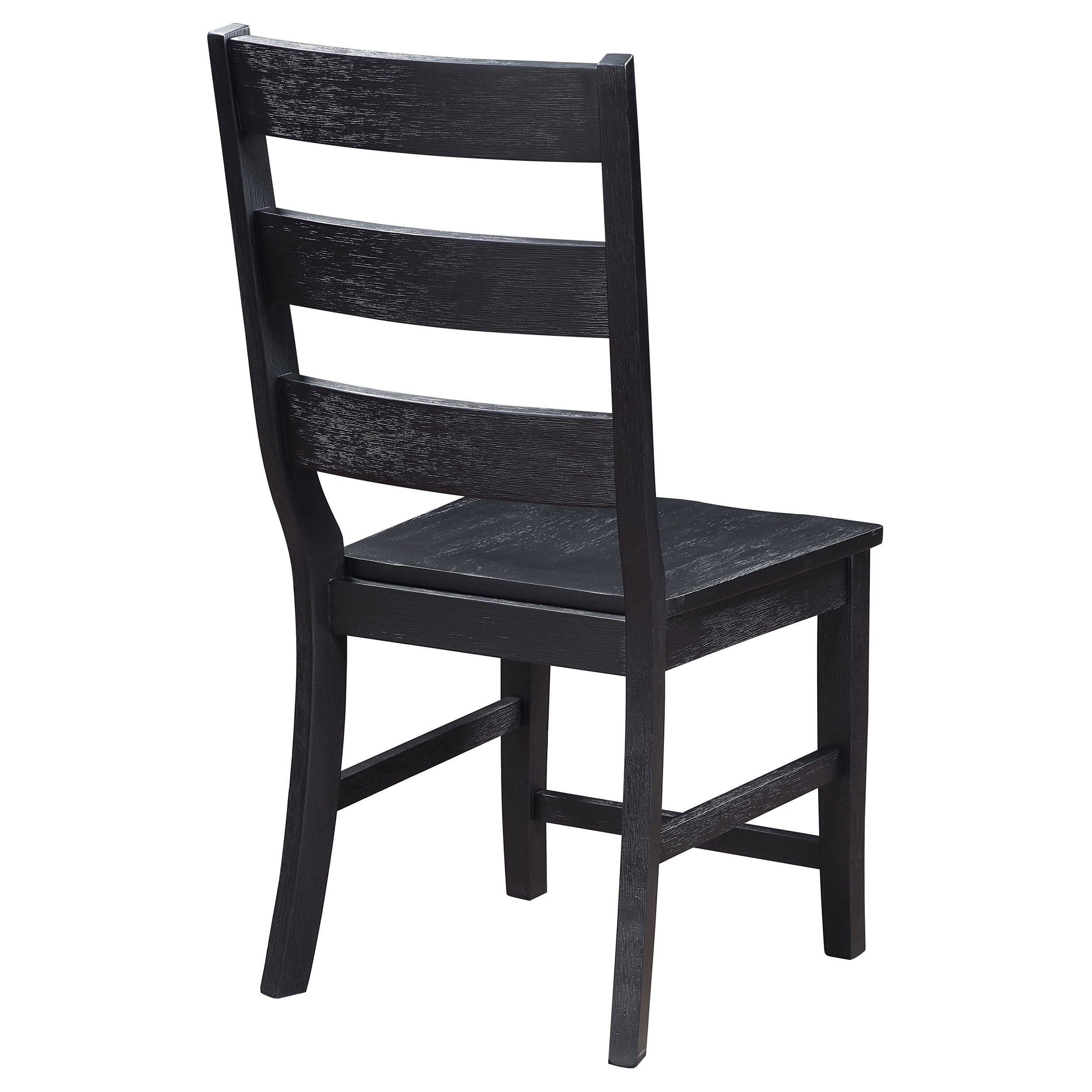 Newport Ladder Back Wood Dining Side Chair Black (set Of 2) - MyWaynesHome #