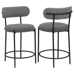 Viola Boucle Upholstered Counter Chair Grey (set Of 2) - MyWaynesHome #