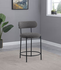 Viola Boucle Upholstered Counter Chair Grey (set Of 2) - MyWaynesHome #