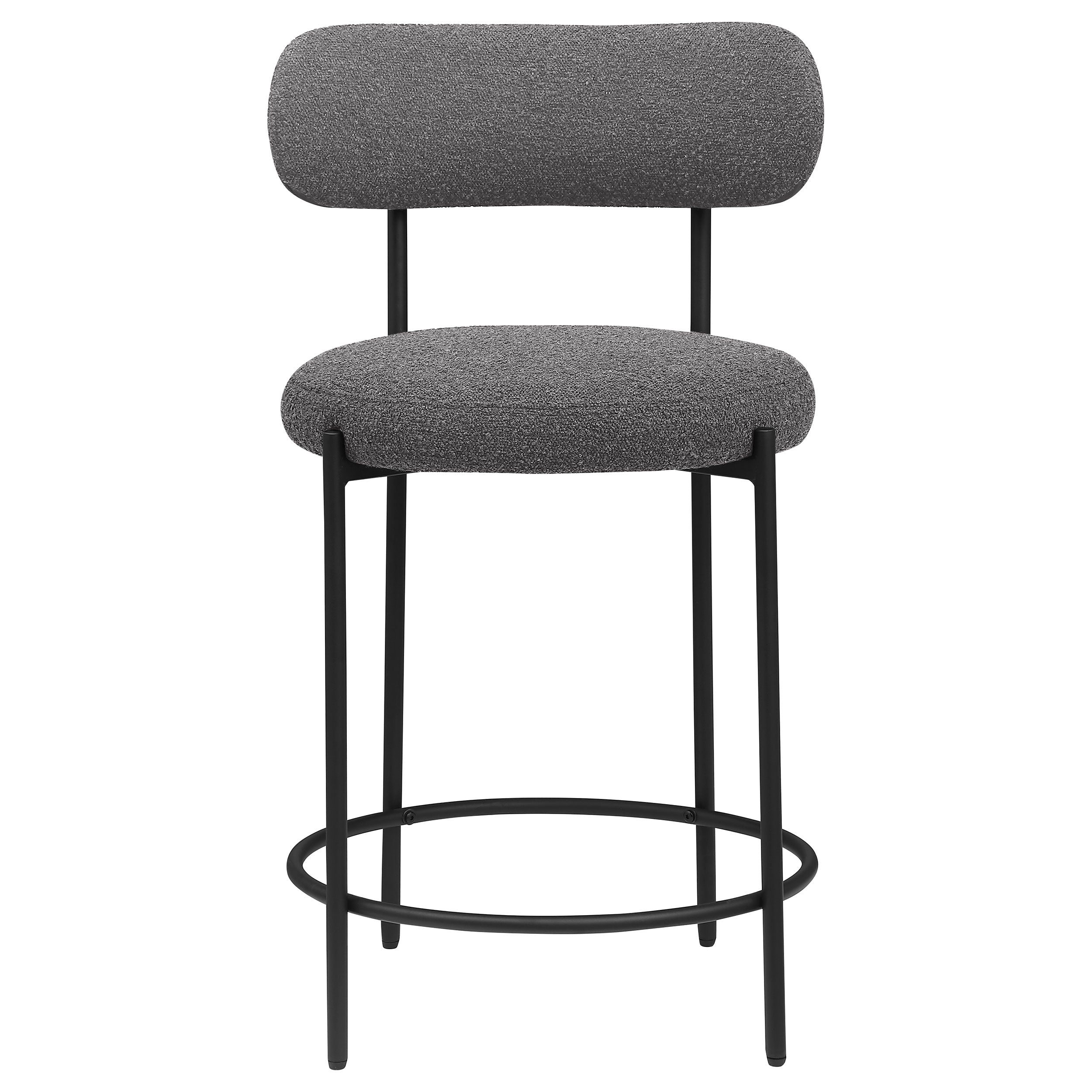 Viola Boucle Upholstered Counter Chair Grey (set Of 2) - MyWaynesHome #