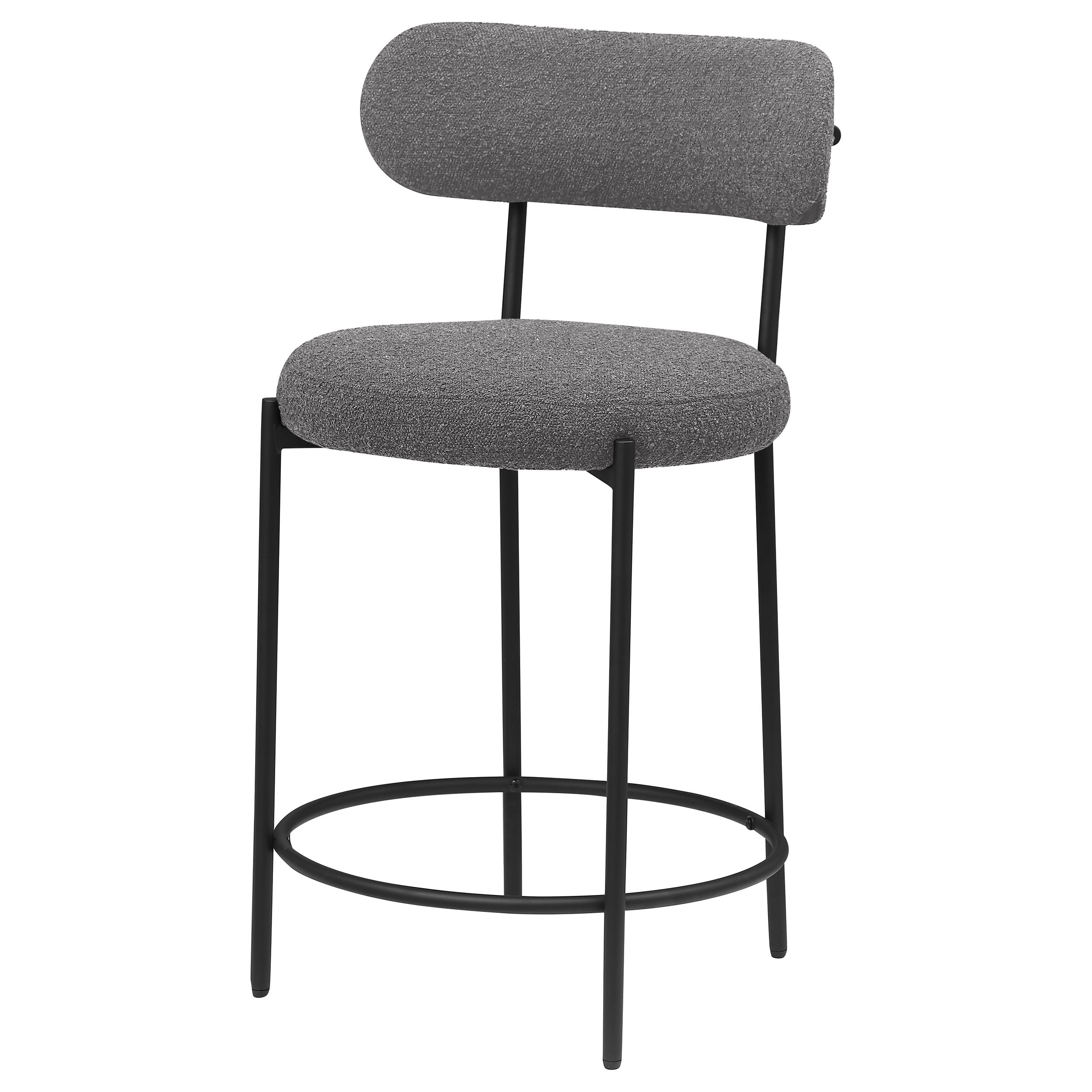 Viola Boucle Upholstered Counter Chair Grey (set Of 2) - MyWaynesHome #