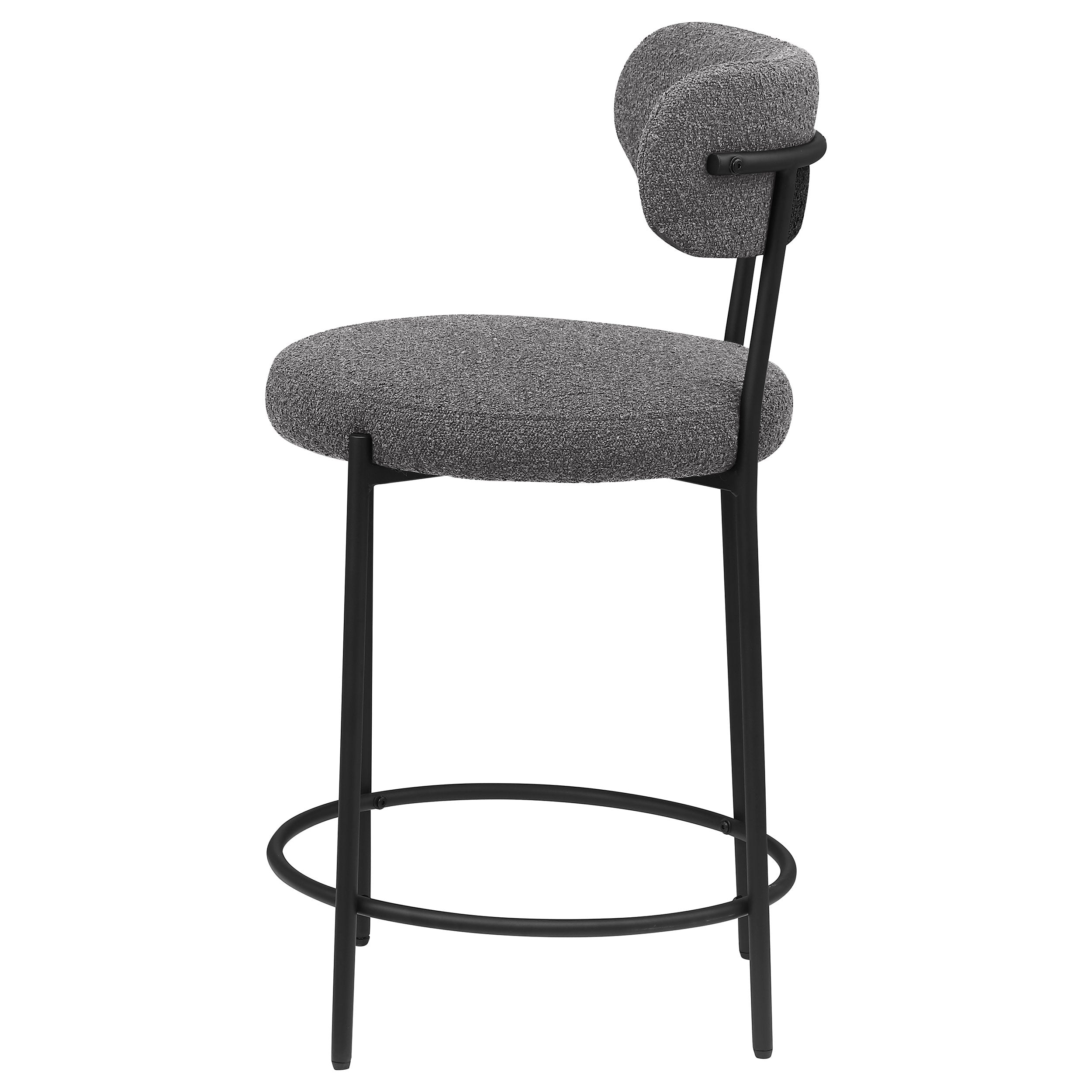 Viola Boucle Upholstered Counter Chair Grey (set Of 2) - MyWaynesHome #