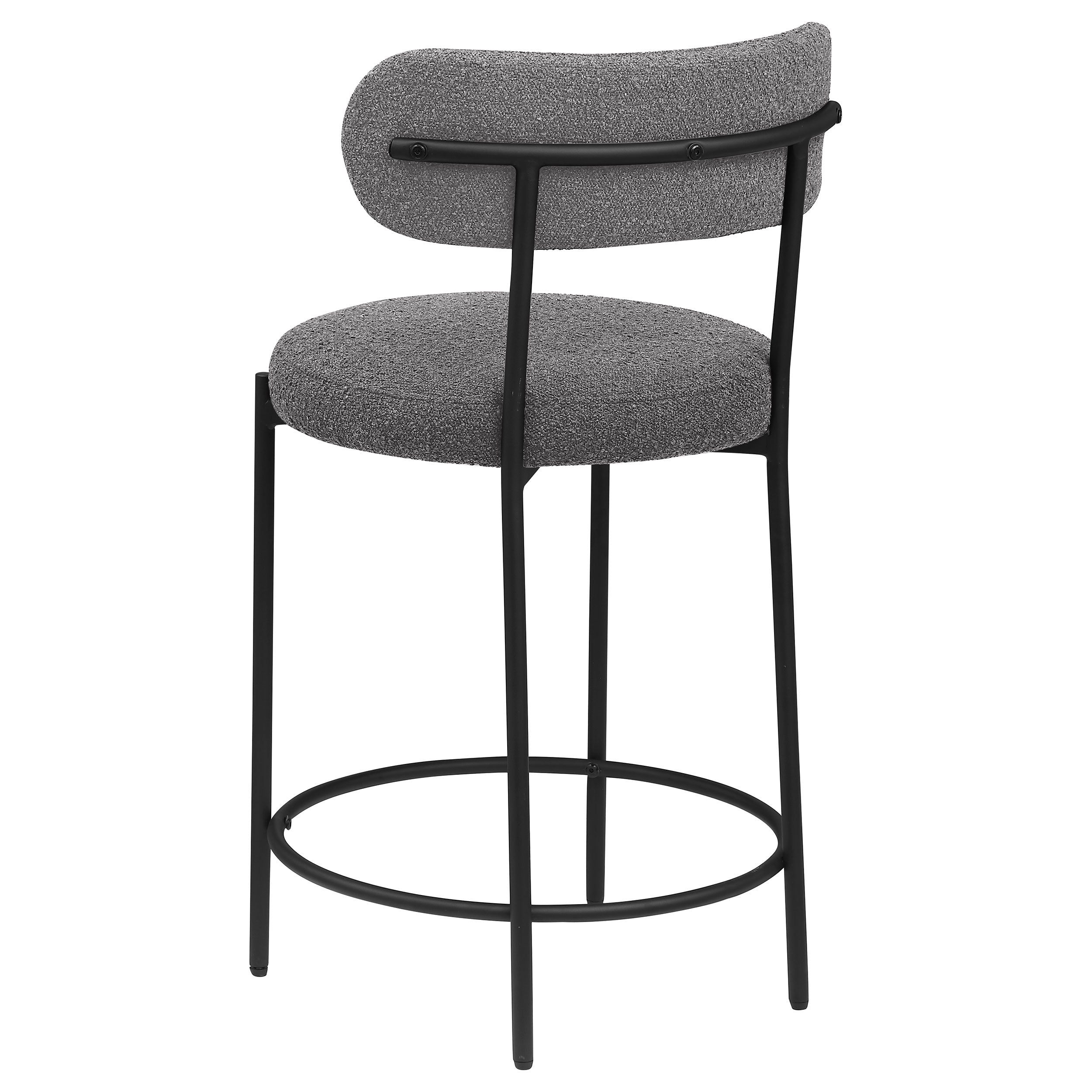 Viola Boucle Upholstered Counter Chair Grey (set Of 2) - MyWaynesHome #