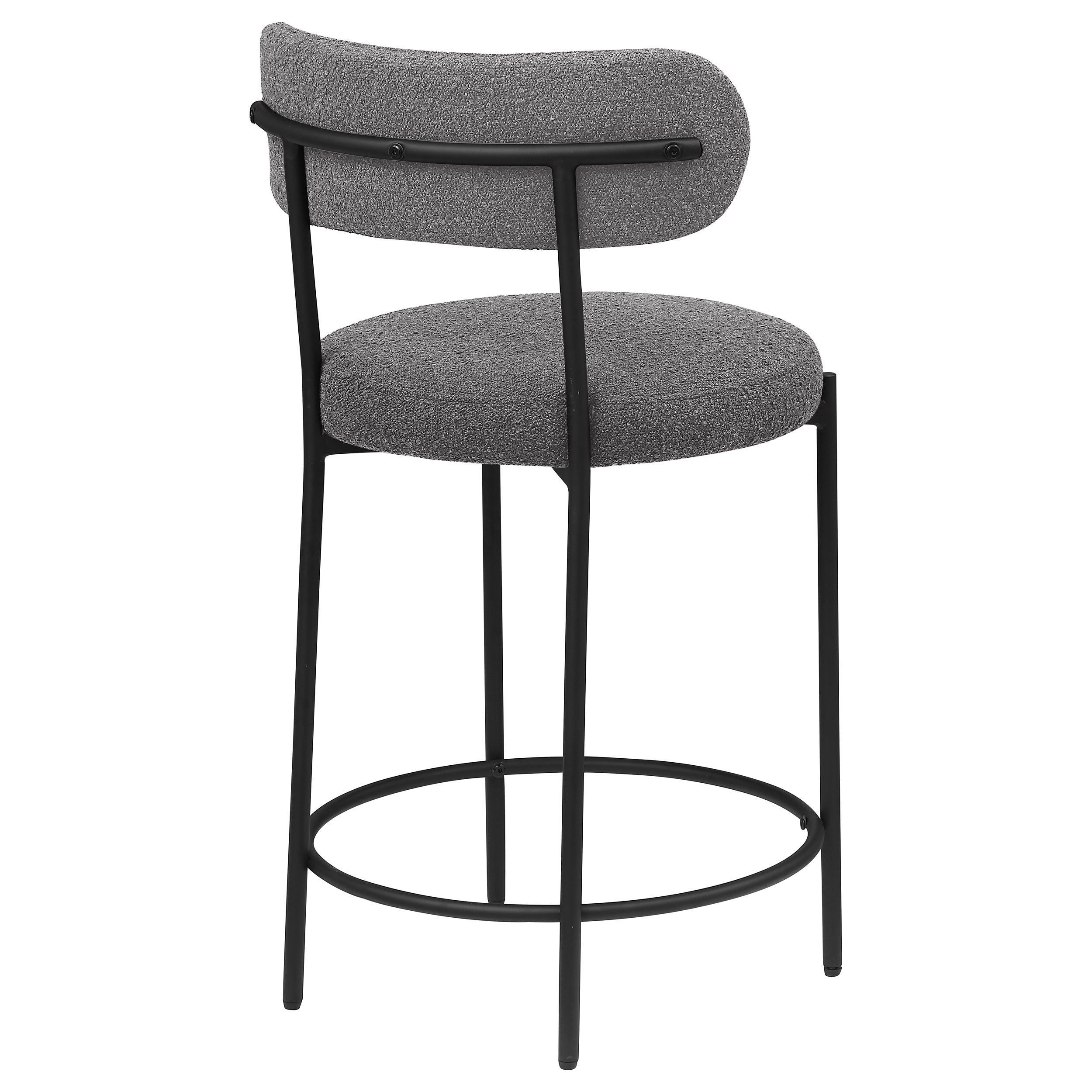 Viola Boucle Upholstered Counter Chair Grey (set Of 2) - MyWaynesHome #