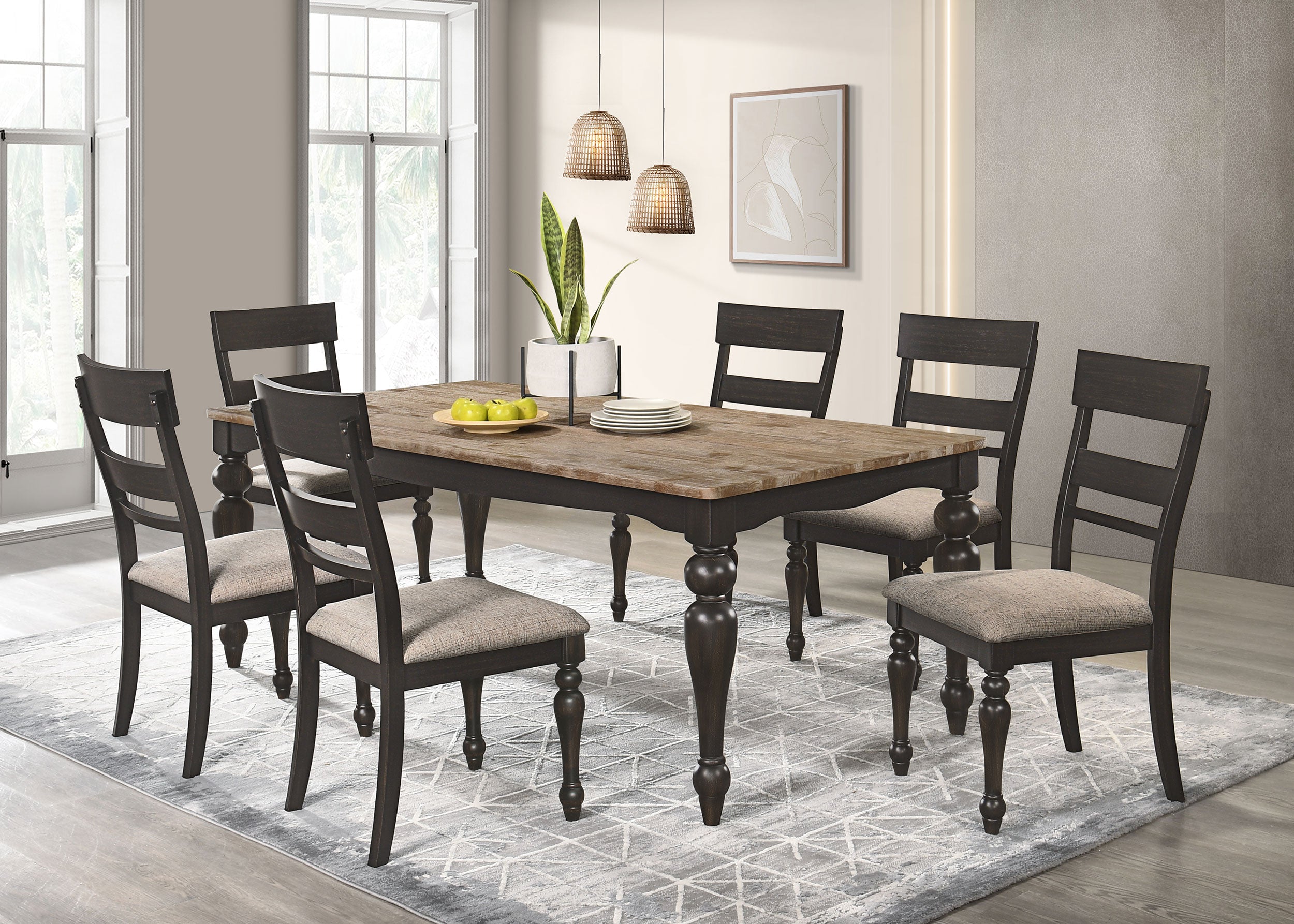 Bridget Wood Dining Side Chair Charcoal (set Of 2) - MyWaynesHome #