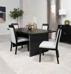 Brookmead 5-piece Extension Leaf Dining Table Set Black - MyWaynesHome #
