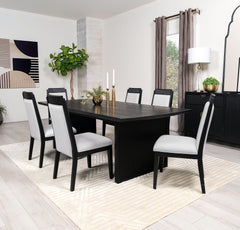 Brookmead 7-piece Extension Leaf Dining Table Set Black - MyWaynesHome #