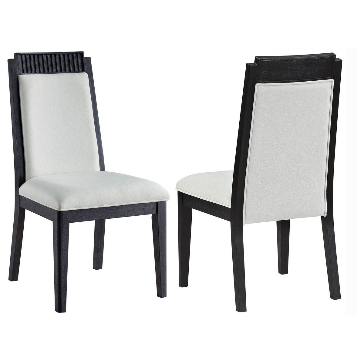 Brookmead Wood Dining Side Chair Ivory And Black (set Of 2) - MyWaynesHome #
