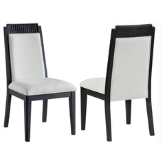 Brookmead Wood Dining Side Chair Ivory And Black (set Of 2) - MyWaynesHome #