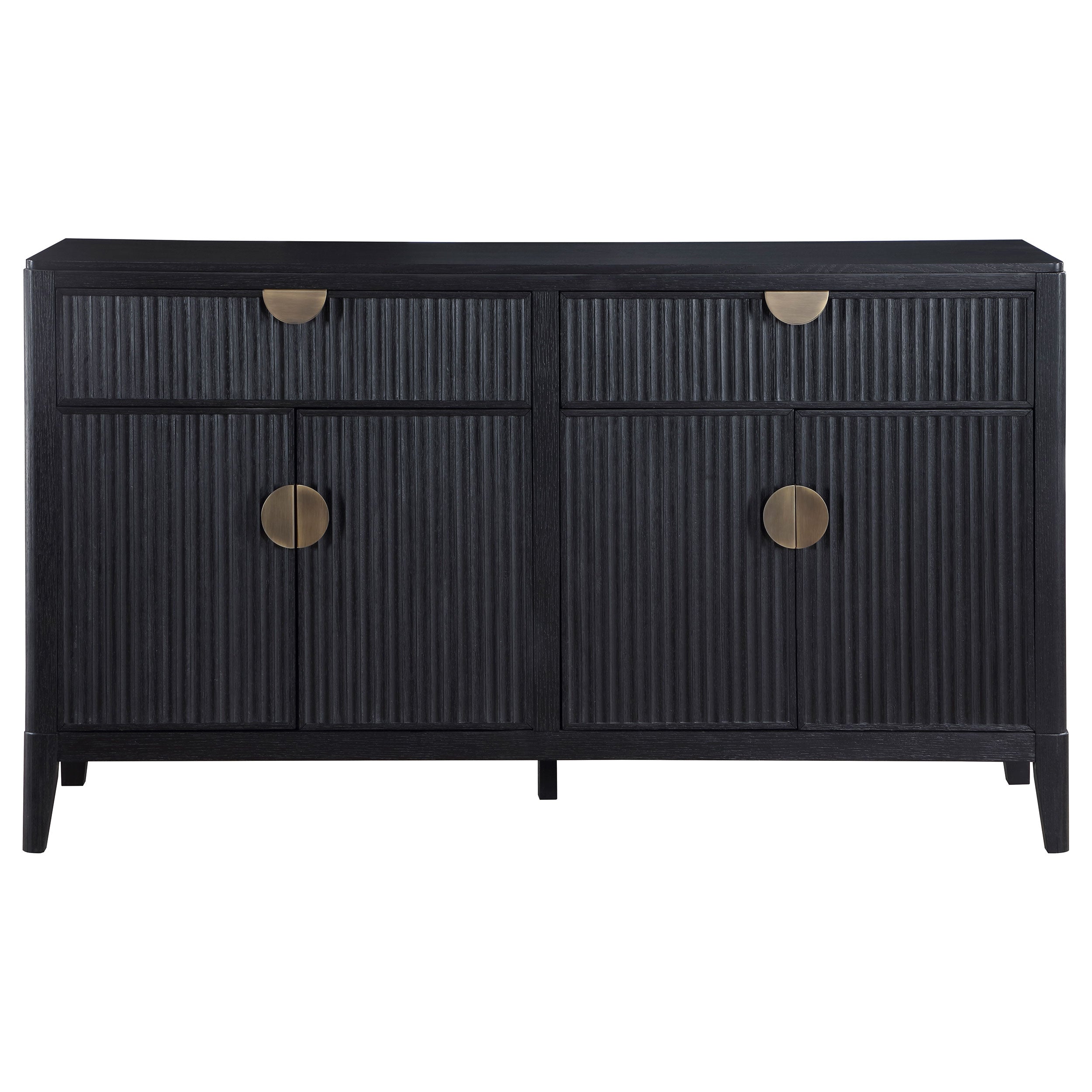 Brookmead 4-door Sideboard Buffet Storage Cabinet Black - MyWaynesHome #