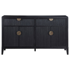 Brookmead 4-door Sideboard Buffet Storage Cabinet Black - MyWaynesHome #