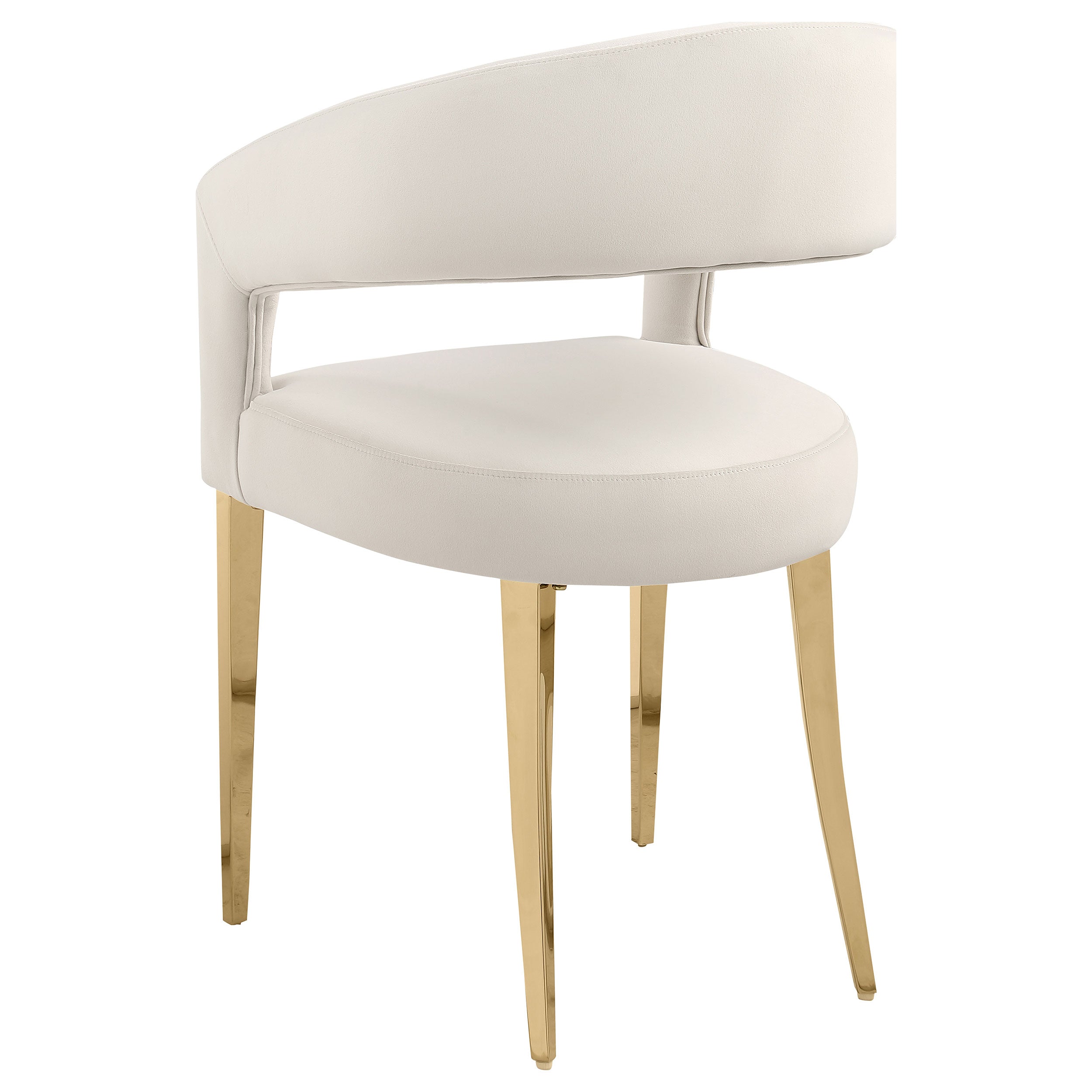 Galiano Velvet Upholstered Dining Arm Cream Beige (set Of 2) - MyWaynesHome #