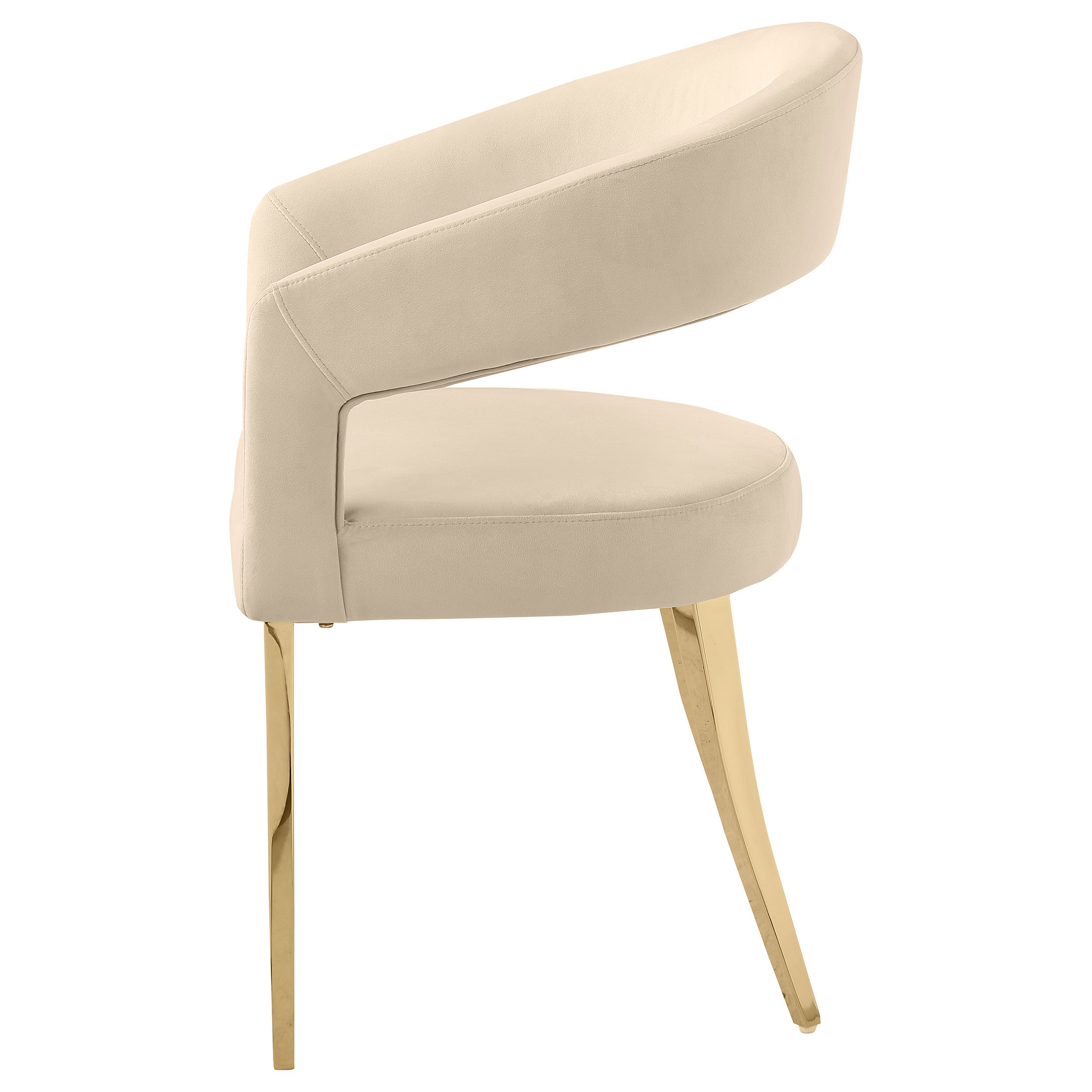 Galiano Velvet Upholstered Dining Arm Chair Beige (set Of 2) - MyWaynesHome #
