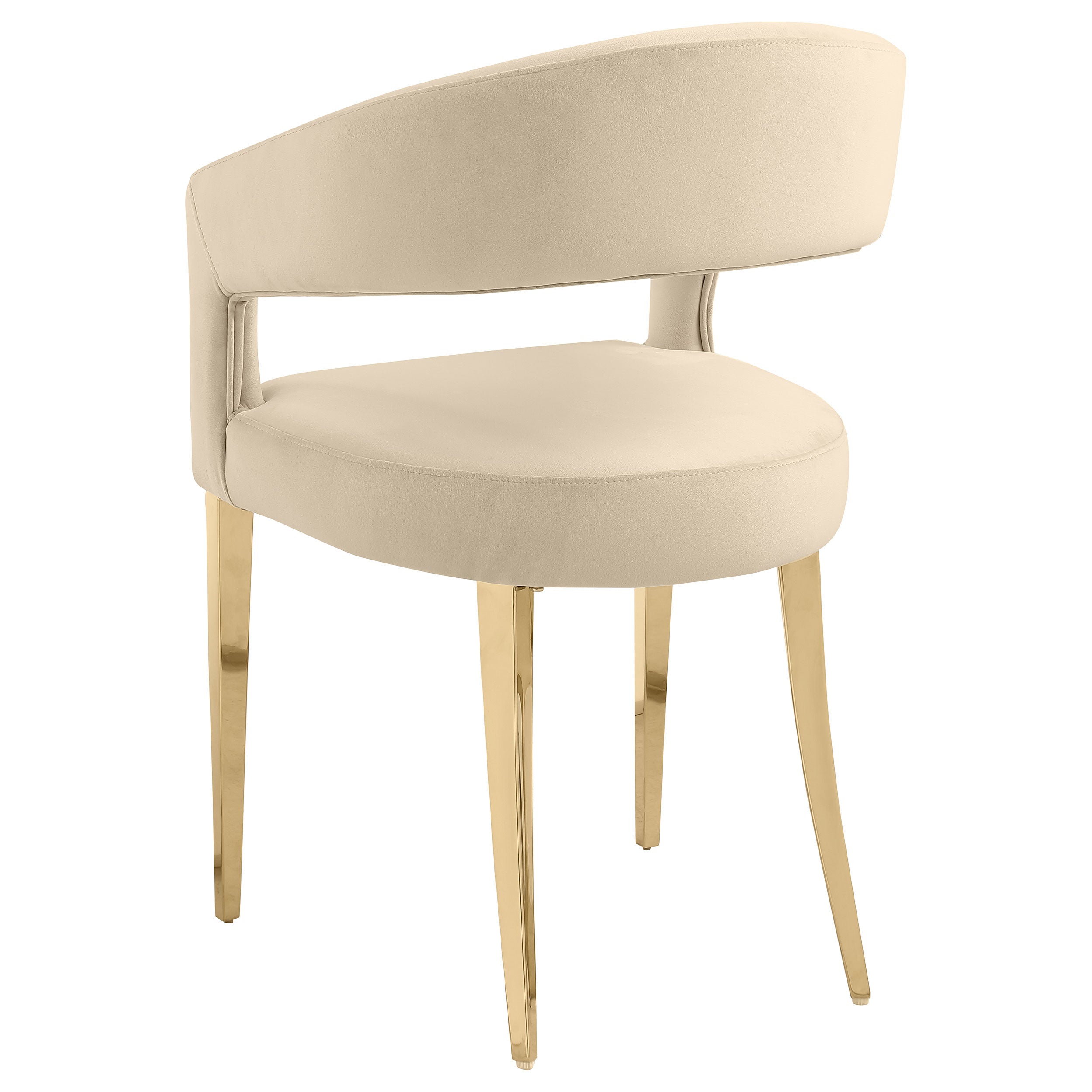 Galiano Velvet Upholstered Dining Arm Chair Beige (set Of 2) - MyWaynesHome #