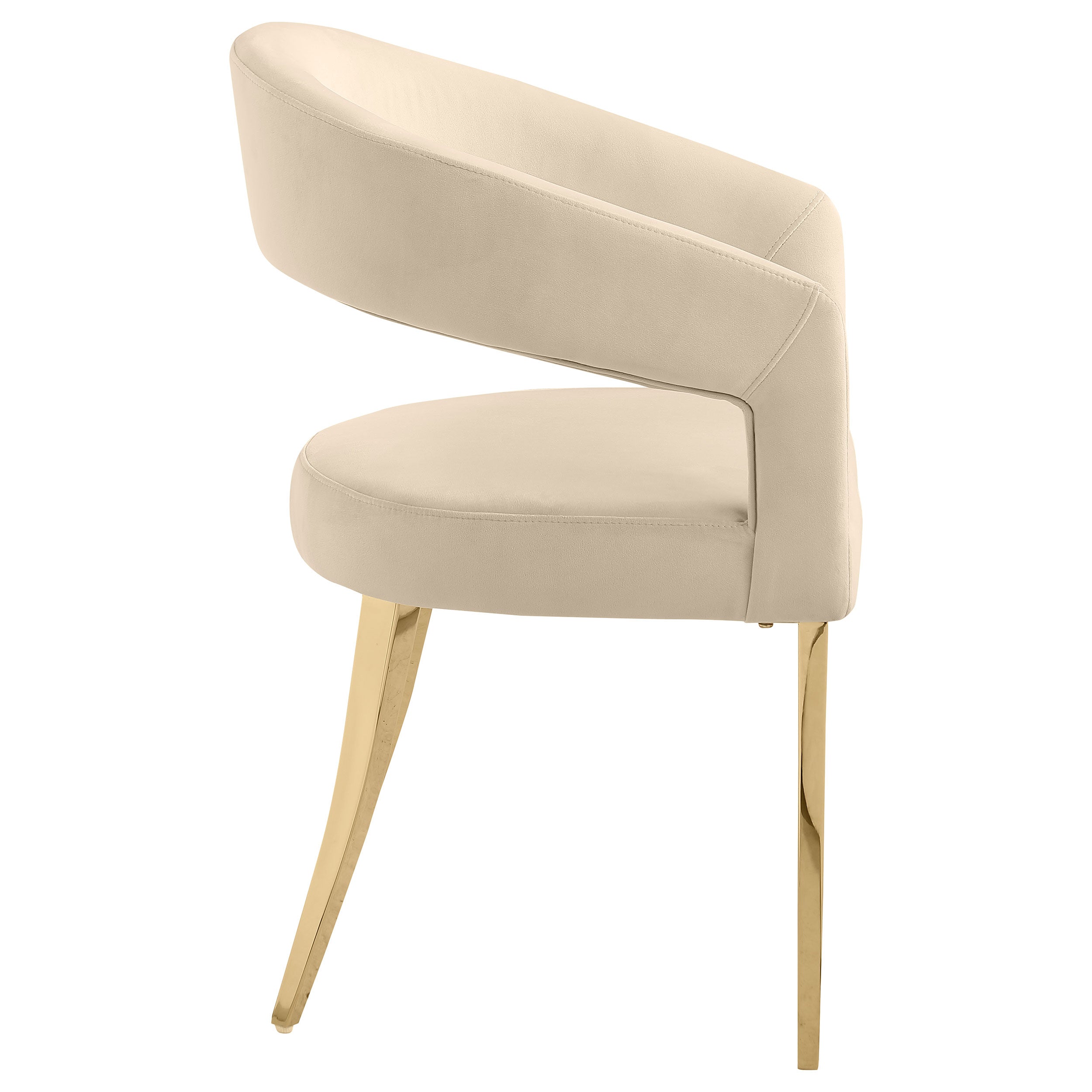 Galiano Velvet Upholstered Dining Arm Chair Beige (set Of 2) - MyWaynesHome #
