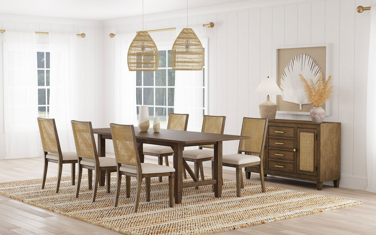 Matisse 7-piece Rectangular Dining Table Set Light Brown - MyWaynesHome #