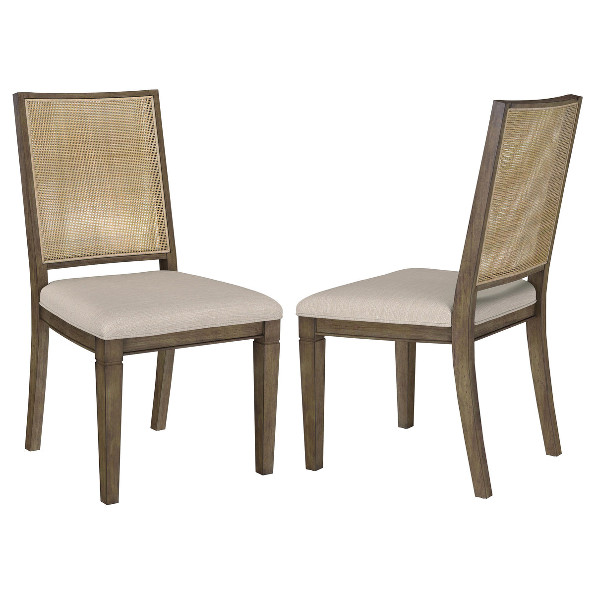 Matisse Woven Rattan Back Dining Side Chair Brown (set Of 2) - MyWaynesHome #