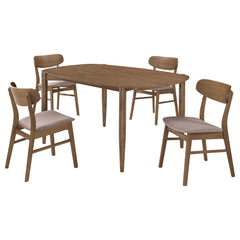 Dortch 5-piece Oval Solid Wood Dining Set Walnut - MyWaynesHome #