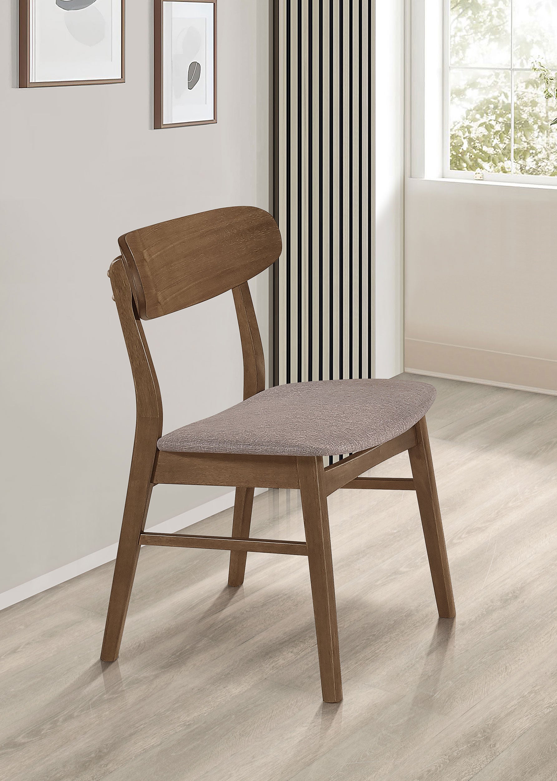 Dortch Dining Side Chair Walnut And Brown (set Of 2) - MyWaynesHome #