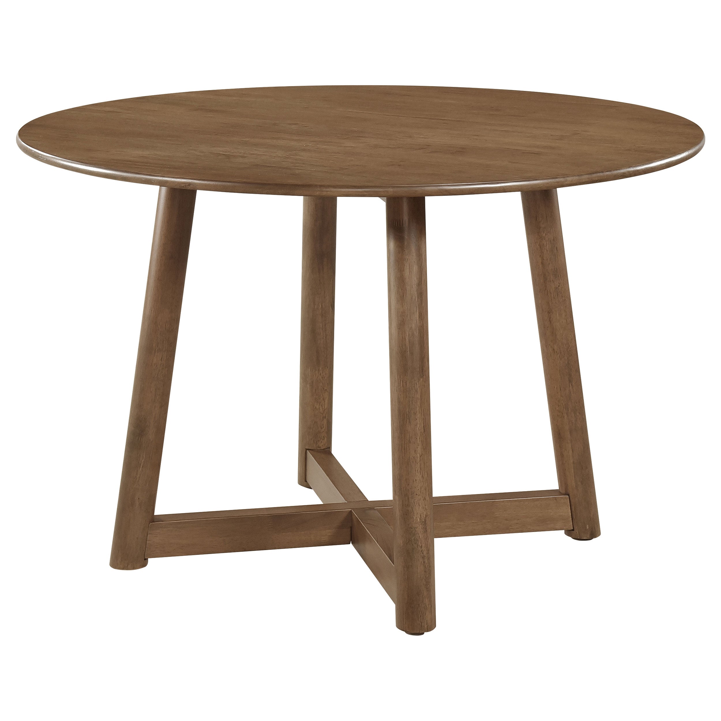 Dinah Round 47-inch Solid Wood Dining Table Walnut - MyWaynesHome #