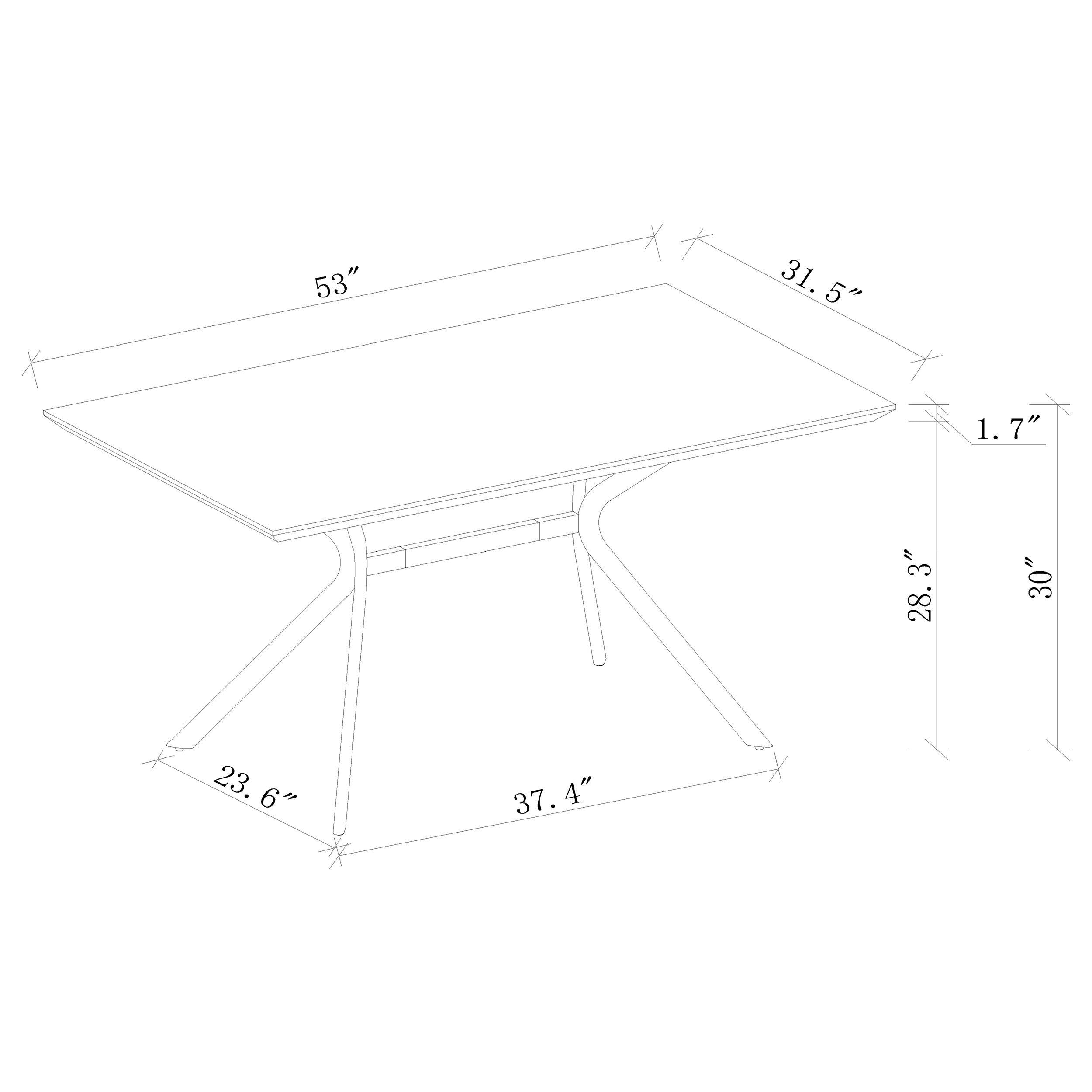 Edgecreek 53-inch Composite Wood Dining Table Light Brown - MyWaynesHome #